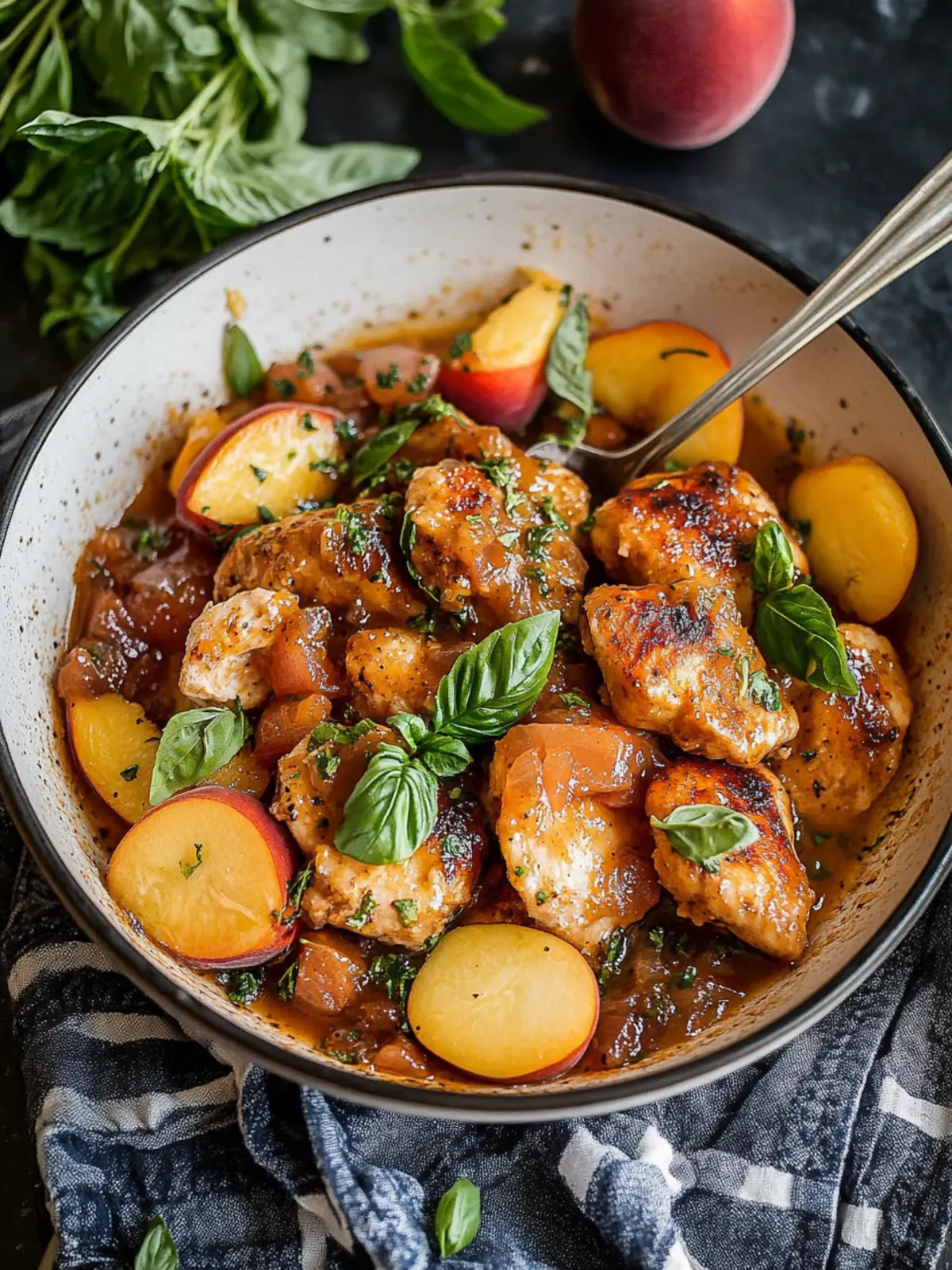 Sweet and Savory Honey Butter Peach Chicken Delight 5 oney Butter Peach Chicken re
