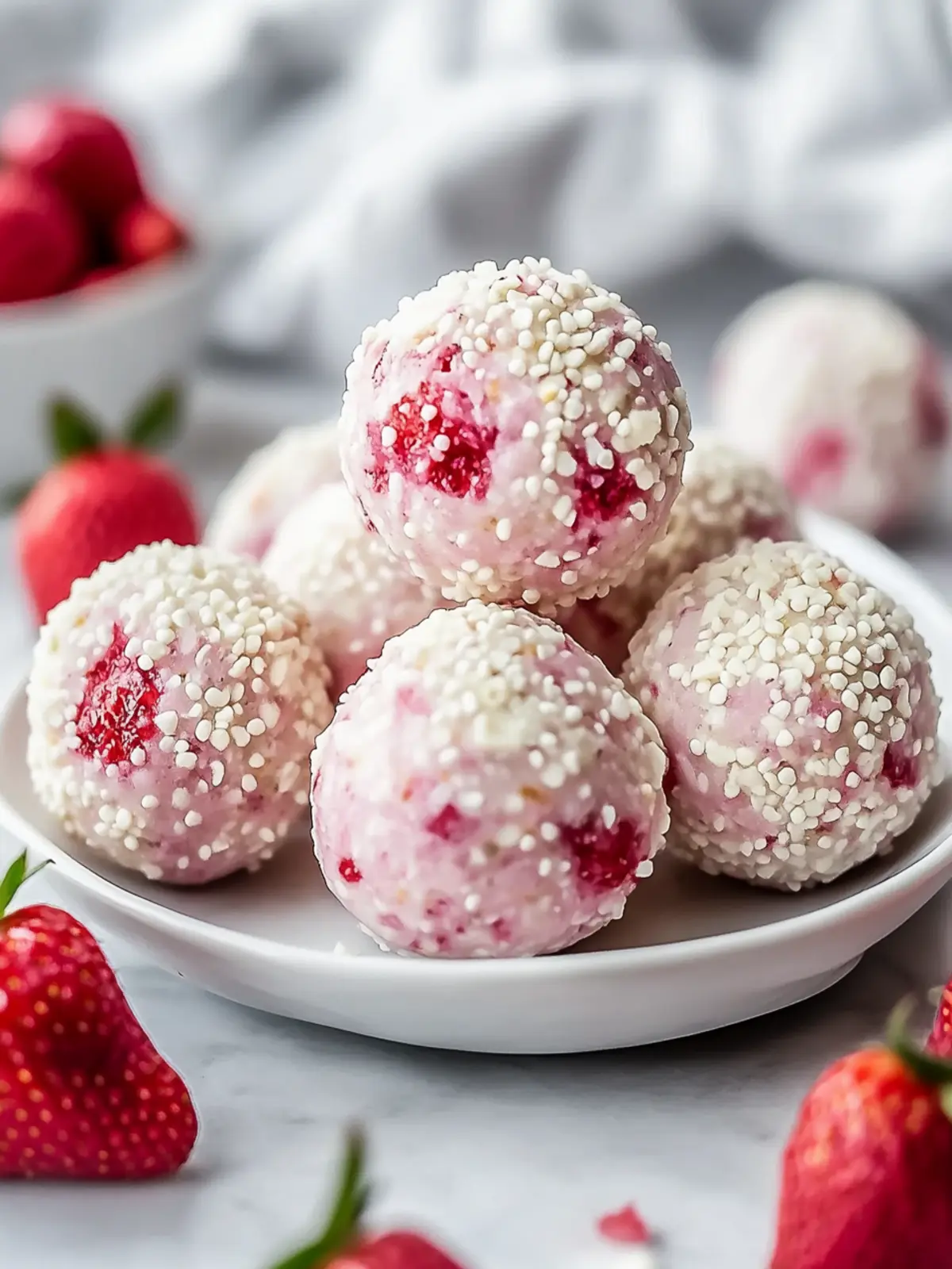 Strawberry Cheesecake Protein Balls for a Guilt-Free Snack 2 Strawberry Cheesecake Protein Balls