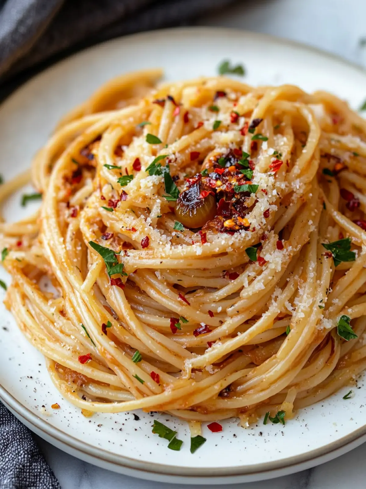 Dreamy Caramelized Onion Pasta with Chili Oil Magic 3 Caramelized Onion Pasta with Chili Oil