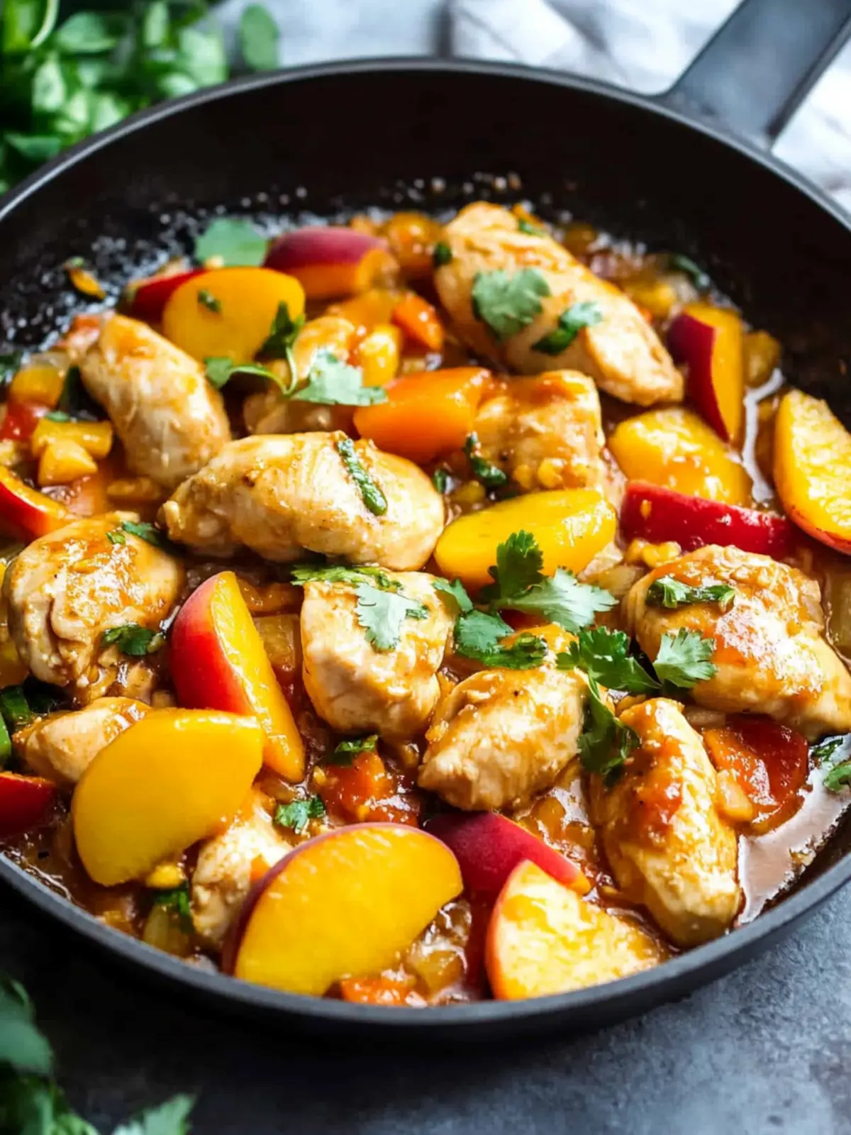 Thai Peach Chicken - Easy Skillet Recipe for Busy Nights 3 Thai Peach Chicken - Easy Skillet Chicken Recipe
