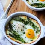 Savory Baked Eggs and Asparagus with Parmesan Delight 6 Baked Eggs and Asparagus with Parmesan