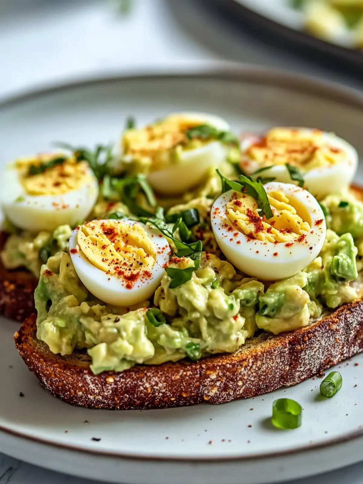 Creamy Avocado Egg Salad Toast with Paprika Recipe Bliss 3 Avocado Egg Salad Toast with Paprika Recipe