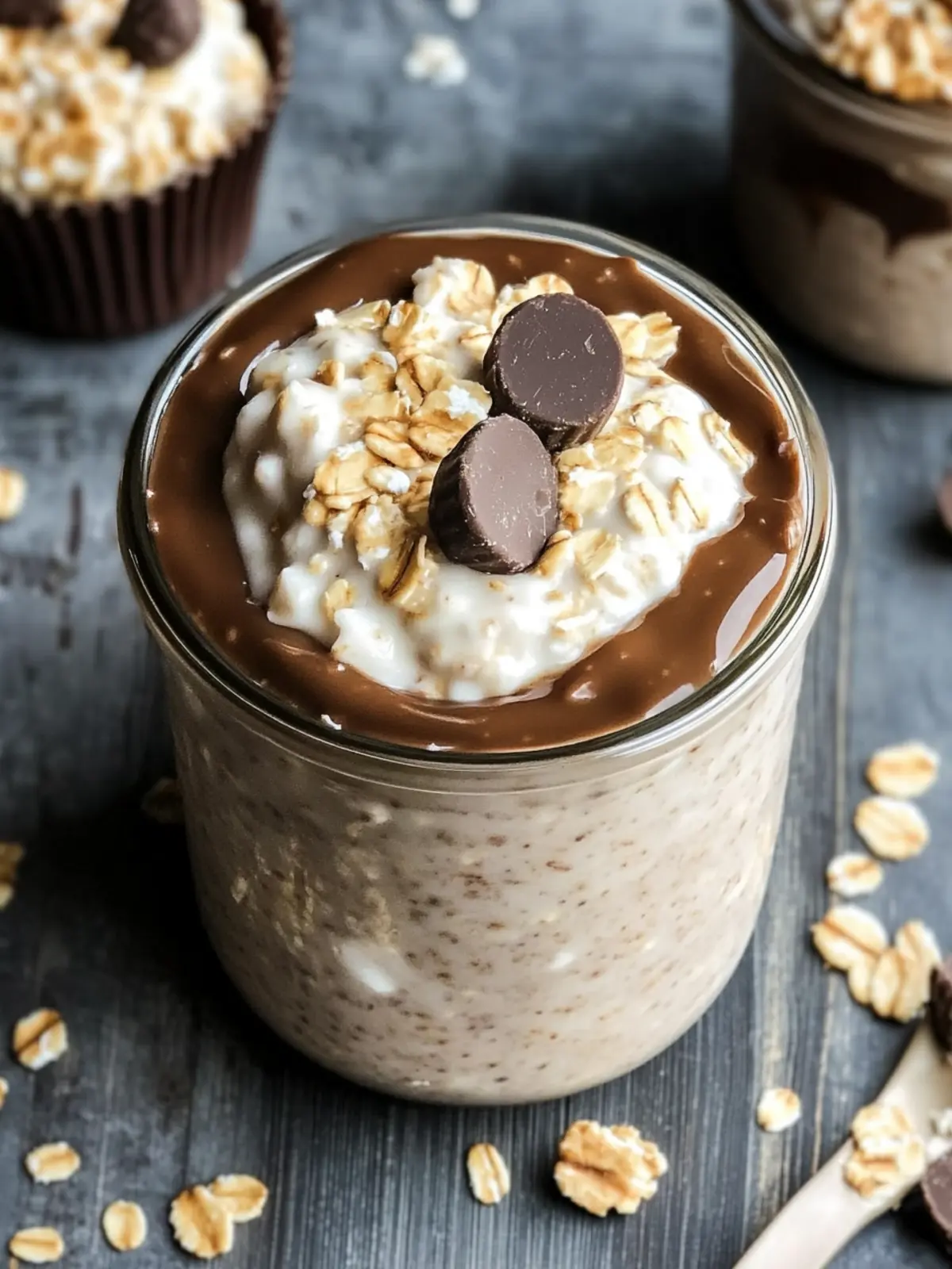 High Protein Peanut Butter Cup Overnight Oats to Energize Mornings 3 High Protein Peanut Butter Cup Overnight Oats
