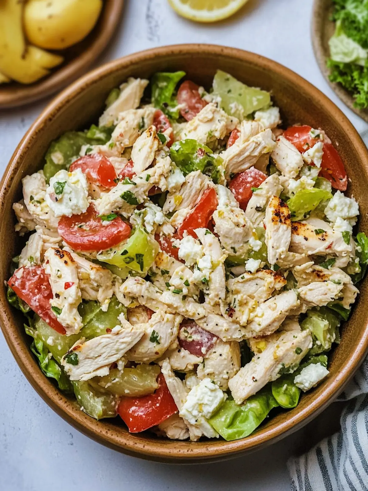 Easy High Protein Feta Chicken Salad That Refreshes Your Day 3 Easy High Protein Feta Chicken Salad