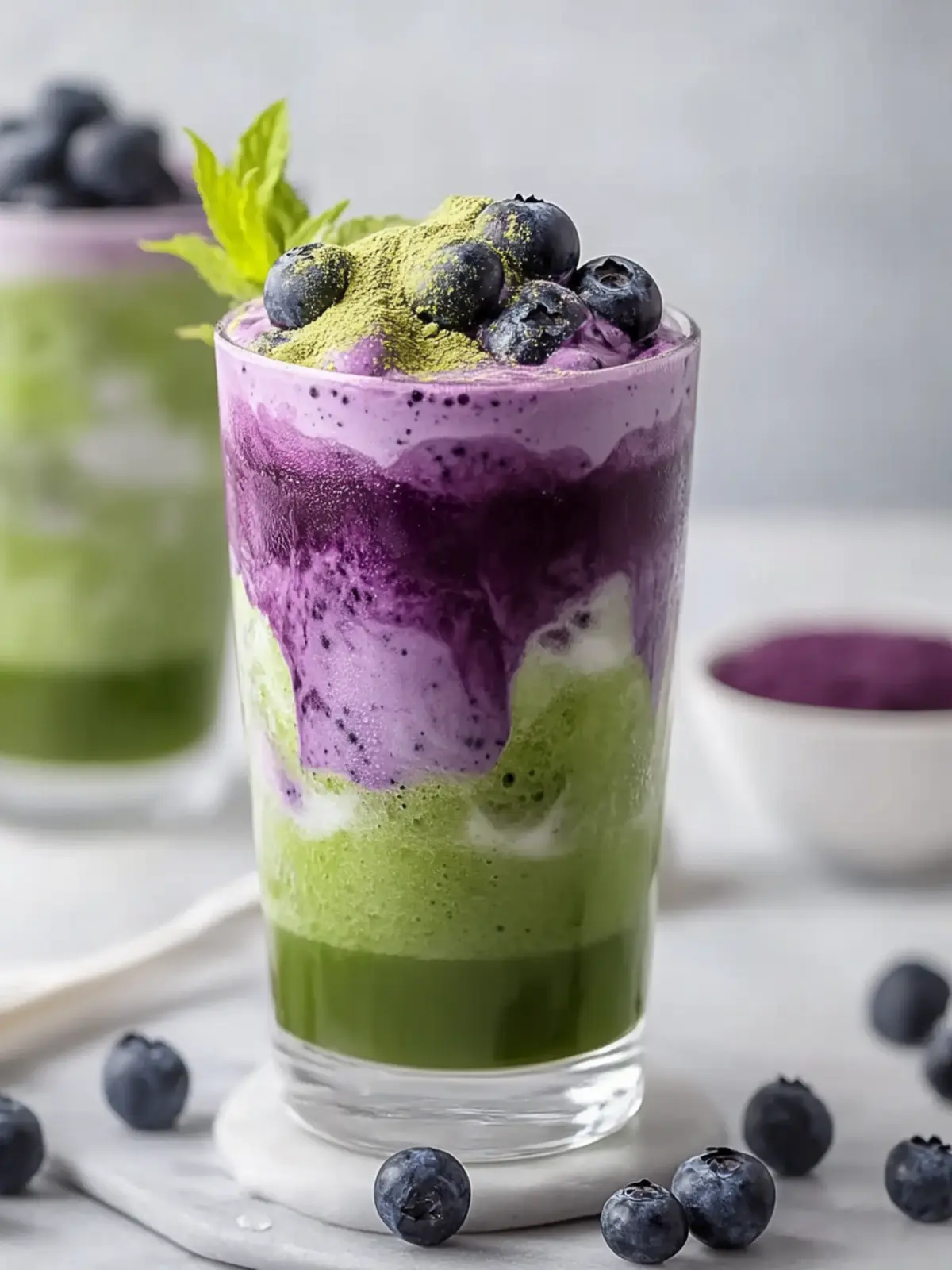 Sip into Bliss with an Iced Blueberry Matcha Latte Treat 3 Iced Blueberry Matcha Latte