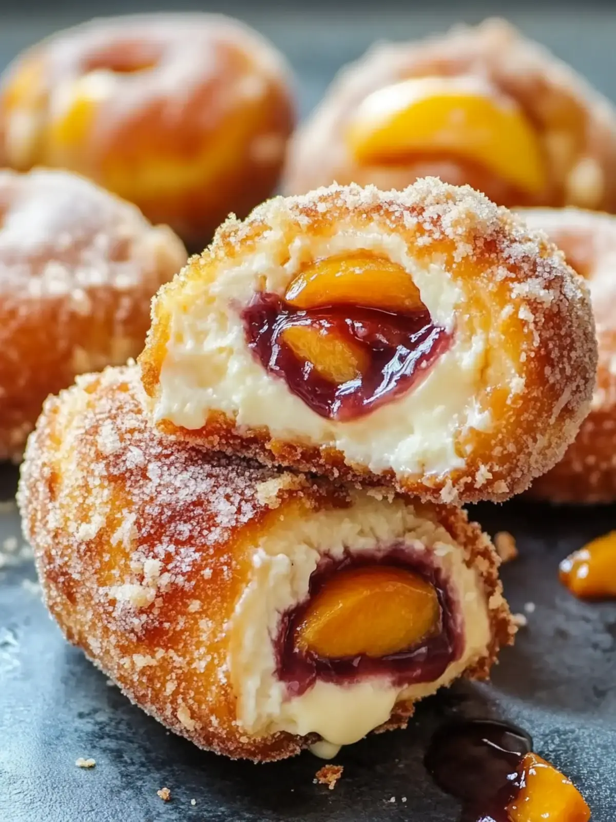 Peach Cobbler Cheesecake Donuts That Steal the Show 5 Peach cobbler cheesecake donuts