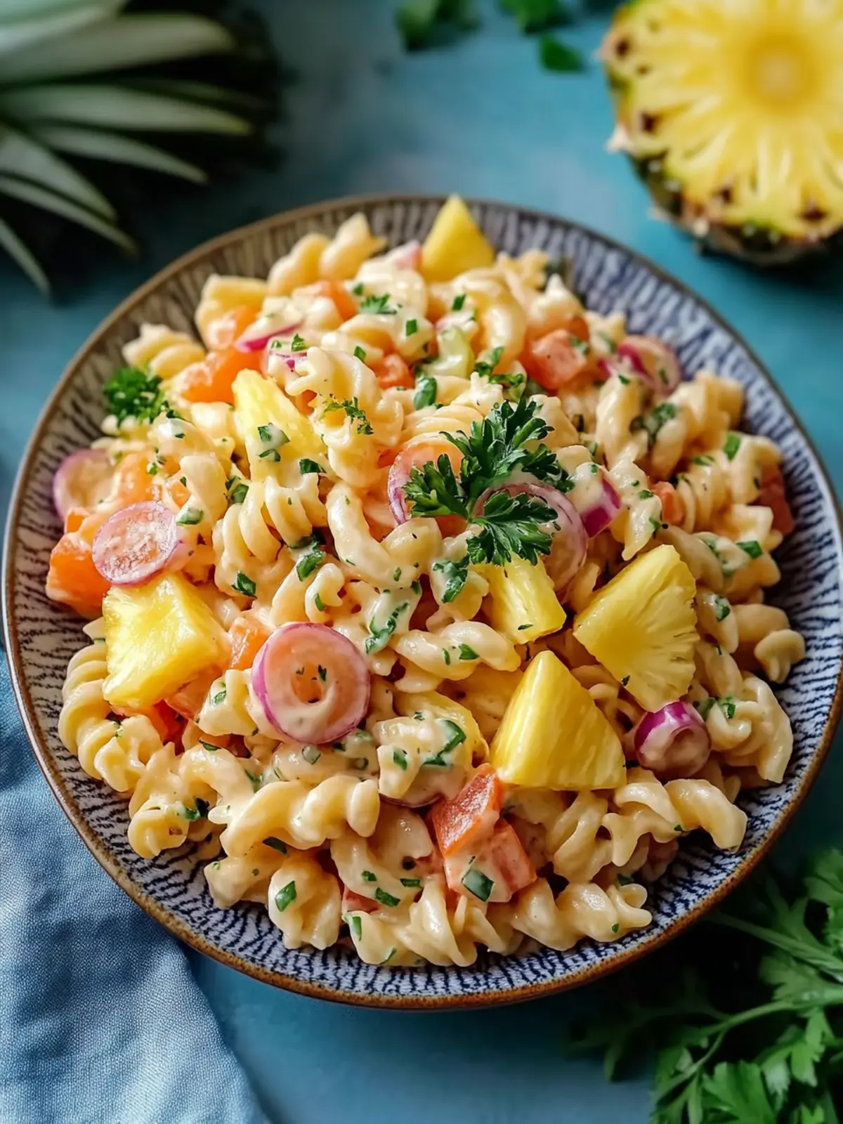 Ultimate Hawaiian Pasta Salad with Pineapple for Summer Fun 3 Hawaiian Pasta Salad with Pineapple