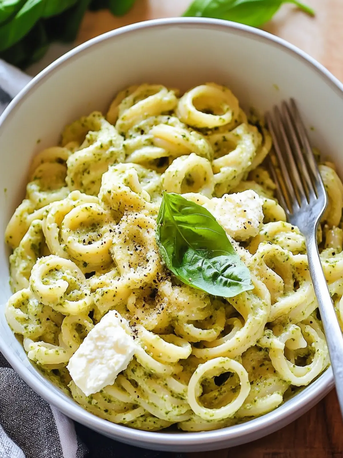 Cottage Cheese Creamy Pesto Pasta That's Life-Changing 3 Cottage Cheese Creamy Pesto Pasta
