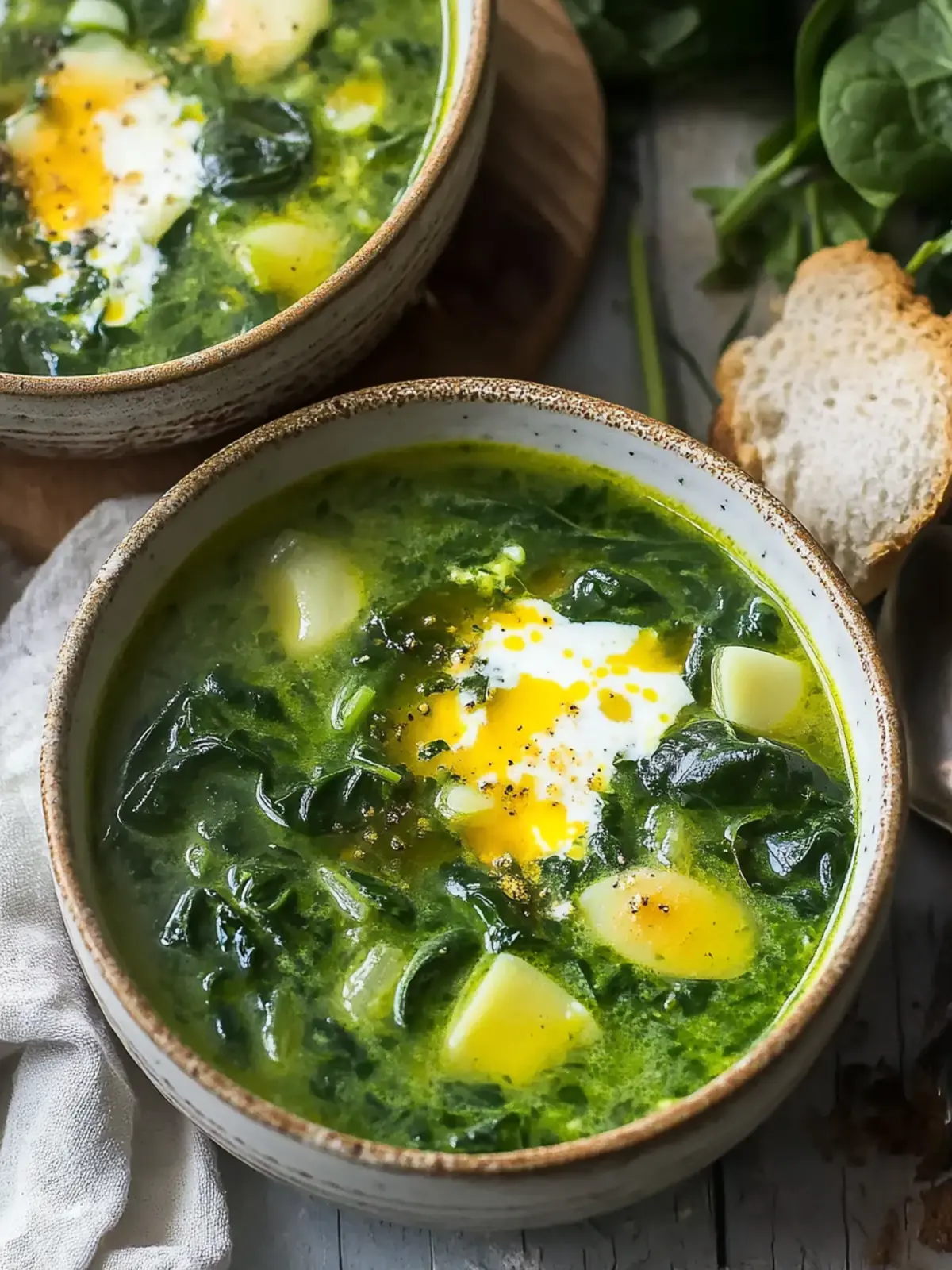 Delicious Green Borscht: Hearty Ukrainian Spinach Soup Delight 2 Green Borscht (Ukrainian Spinach Soup)