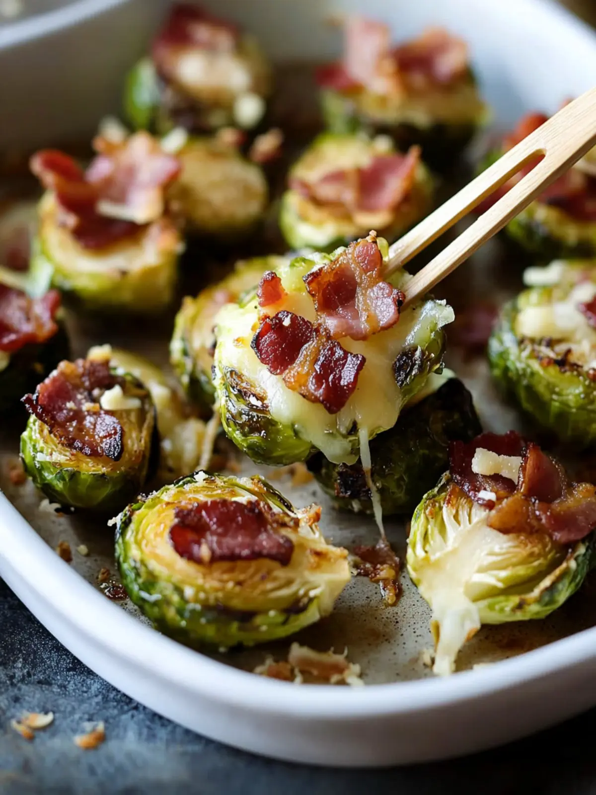 Crispy Brussel Sprouts with Bacon and Cheese You'll Crave 4 Crispy Brussel Sprouts with Bacon and Cheese