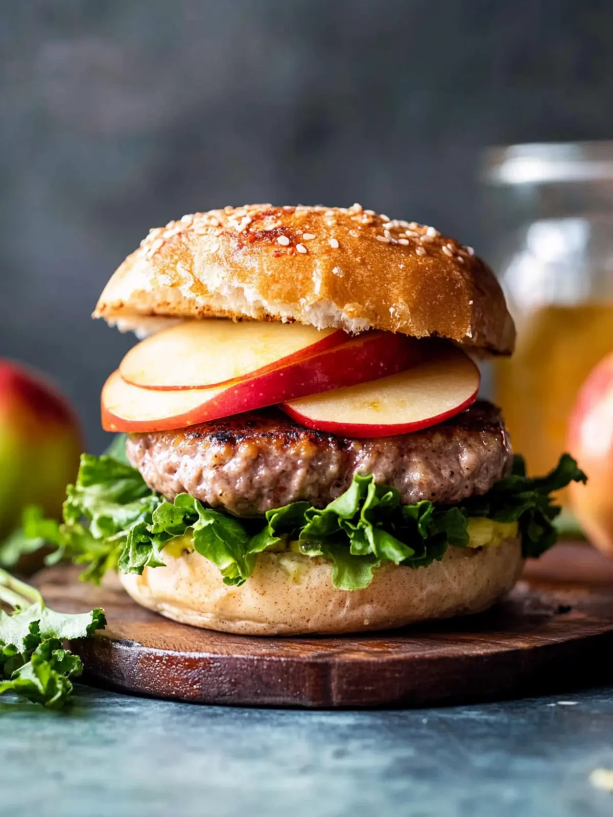 Savory Apple Turkey Burgers with Zesty Cranberry Aioli 2 Apple Turkey Burgers