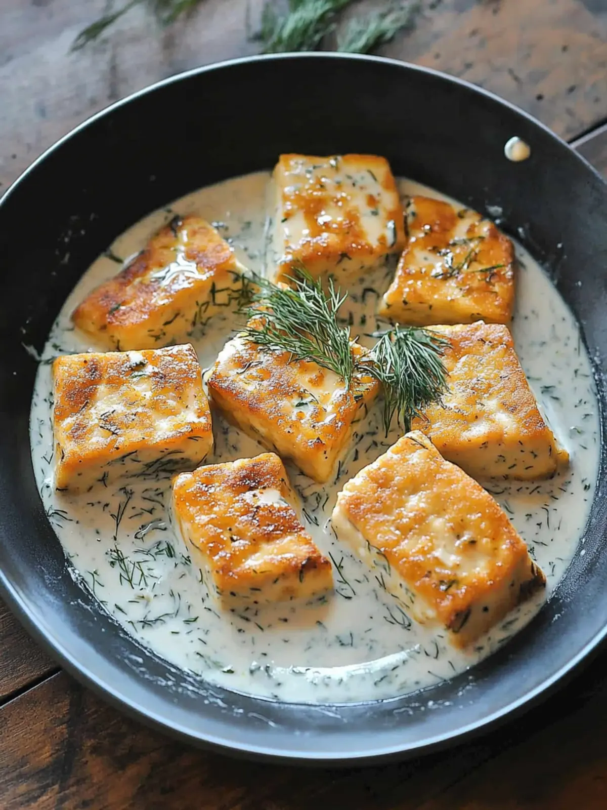 Vegan Crispy Tofu with Lemon Dill Cream Sauce Bliss 5 Vegan Crispy Tofu with Lemon Dill Cream Sauce