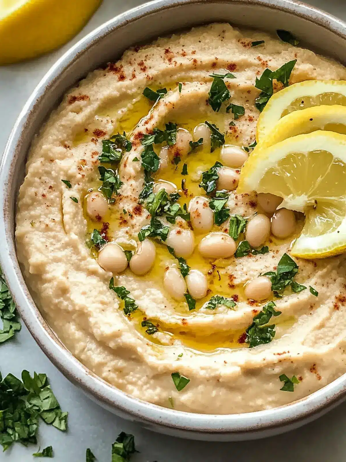 Tangy Lemon Garlic White Bean Dip That's Perfect for Snacking 3 Lemon Garlic White Bean Dip