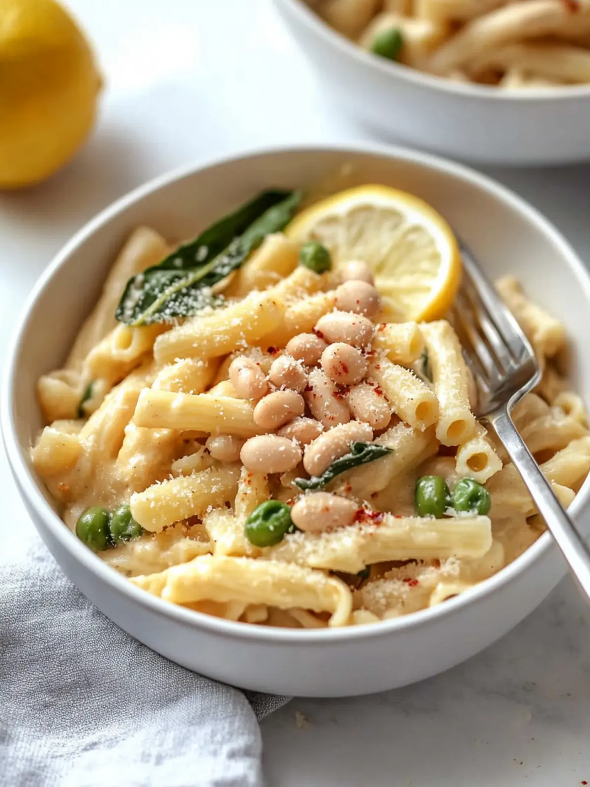 Vegan Lemon White Bean Pasta That Brightens Your Dinner Table 4 Vegan Lemon White Bean Pasta