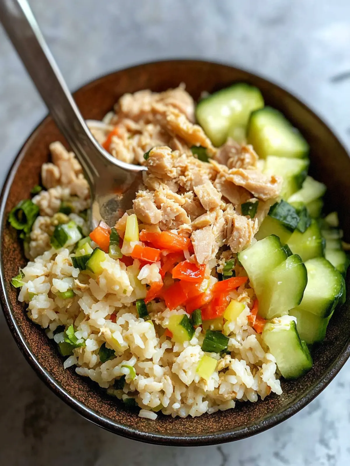Savory Canned Tuna Rice Bowl with a Spicy Twist 3 Canned Tuna Rice Bowl