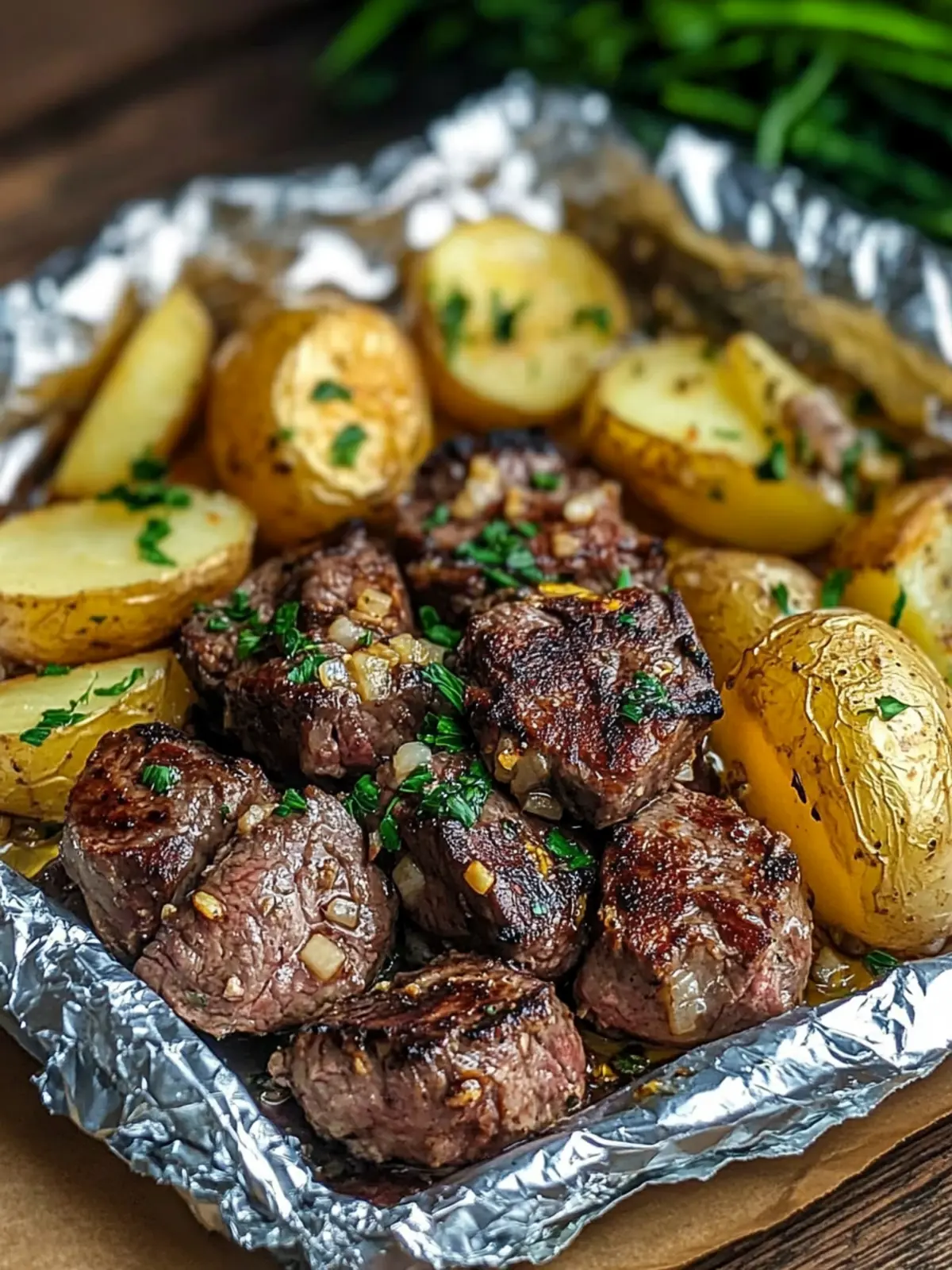 Garlic Steak and Potato Foil Packs Recipe for Easy Grilling Fun 5 Garlic Steak and Potato Foil Packs Recipe