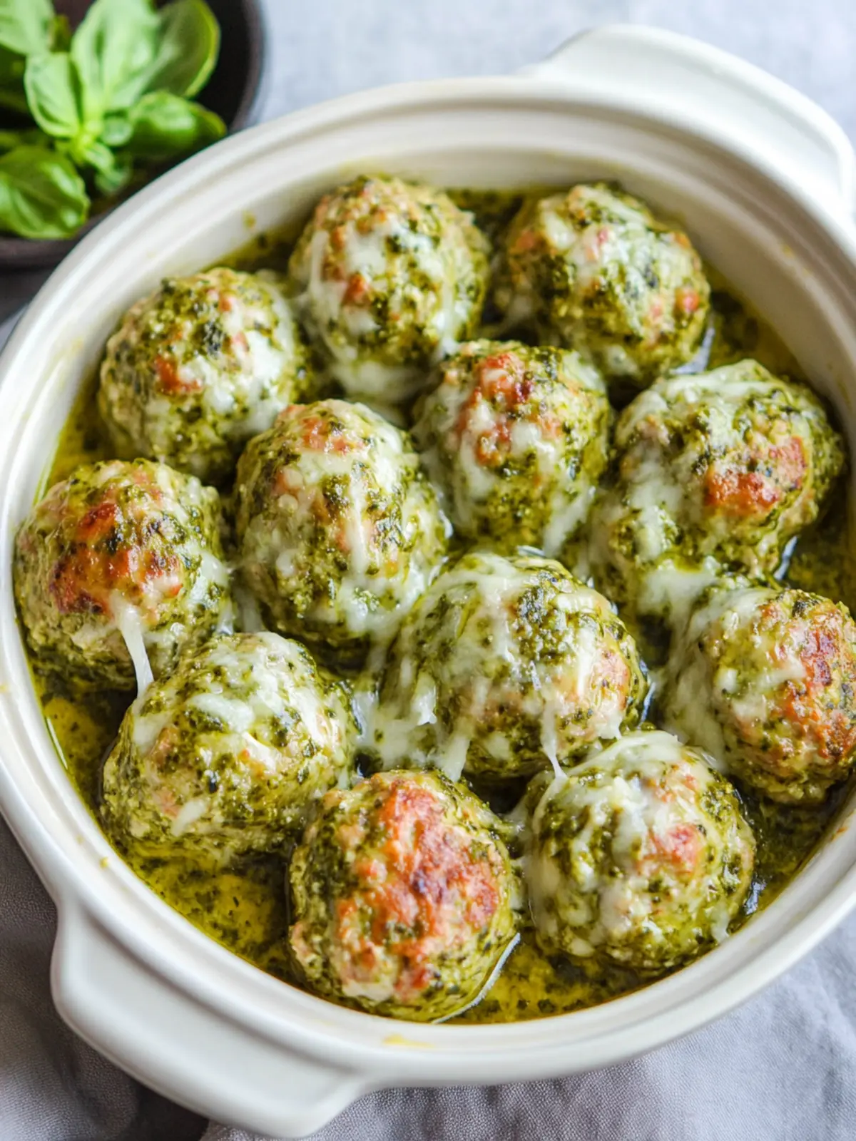 Savory Pesto Baked Turkey Meatballs for Easy Comfort Cooking 5 Pesto Baked Turkey Meatballs