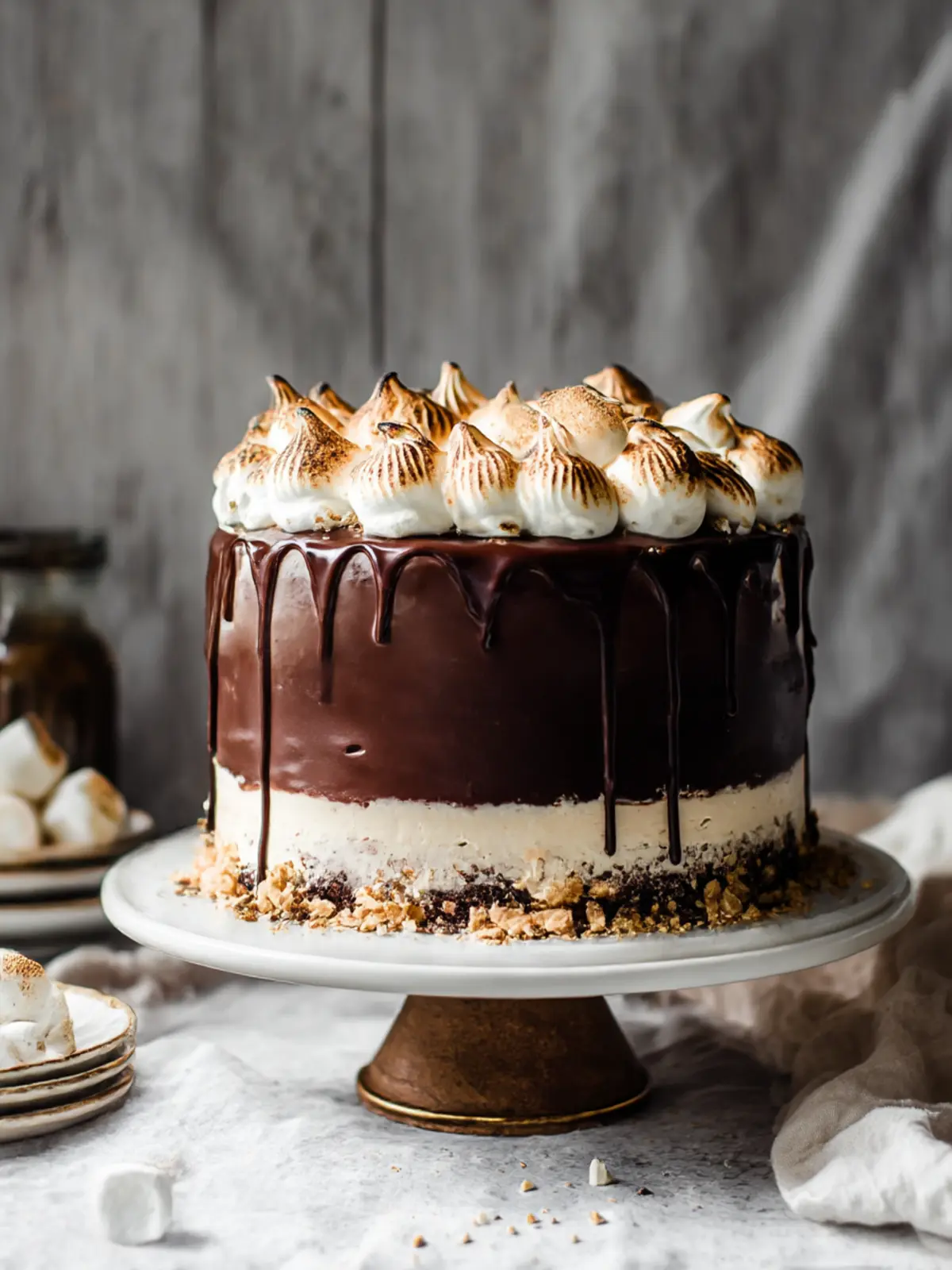 S’mores Cake: A Decadent Twist on a Campfire Classic 3 S’mores Cake