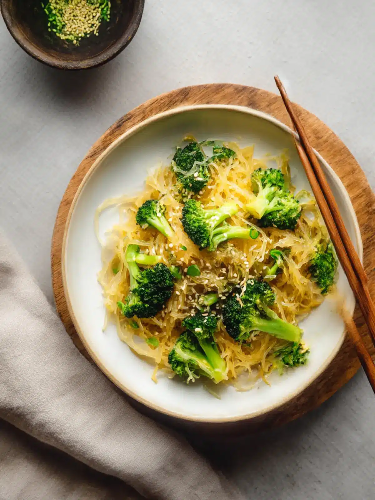 Flavor-Packed Sesame Spaghetti Squash Noodles with Broccoli 4 Sesame Spaghetti Squash Noodles with Broccoli