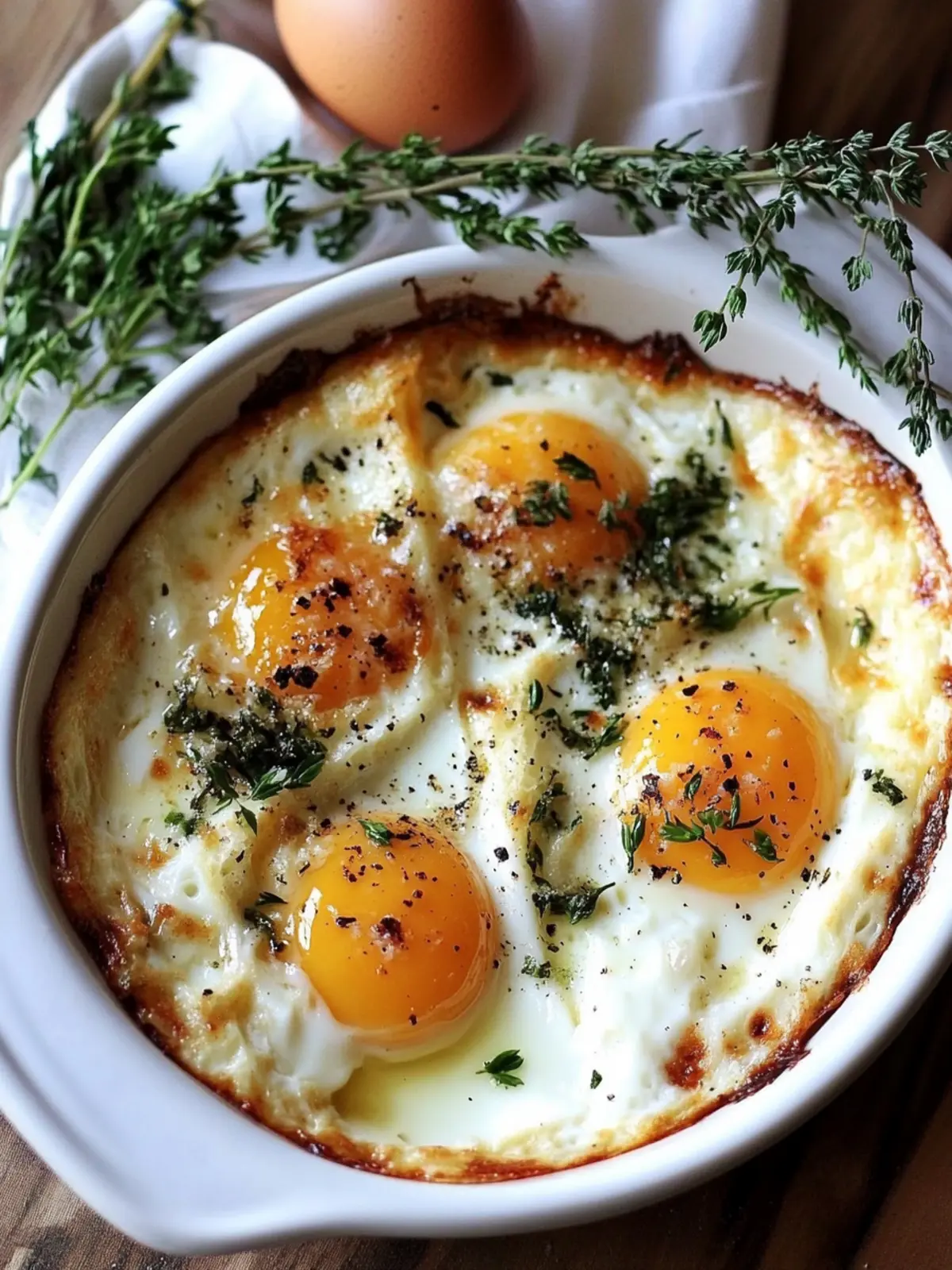 Delicious Herbed Baked Eggs: A Cozy Breakfast Treat 5 Herbed Baked Eggs