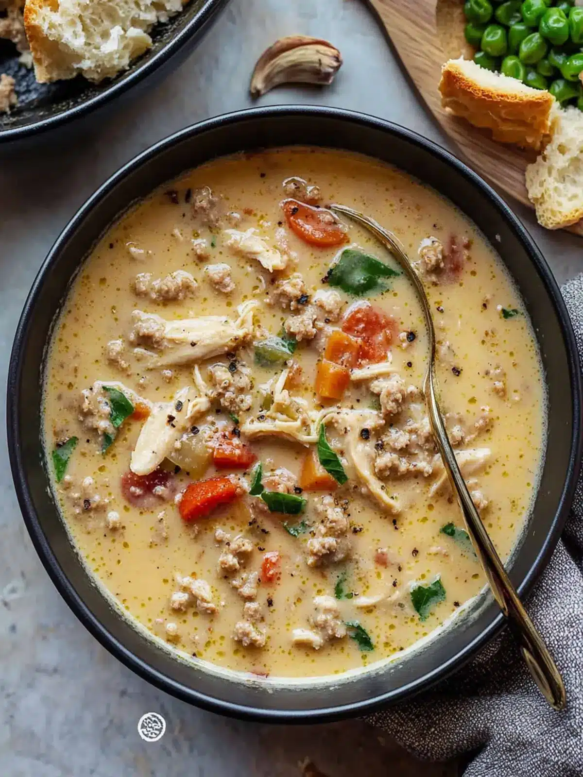 One Pot Creamy Italian Ground Chicken Soup You’ll Love 3 One Pot Creamy Italian Ground Chicken Soup