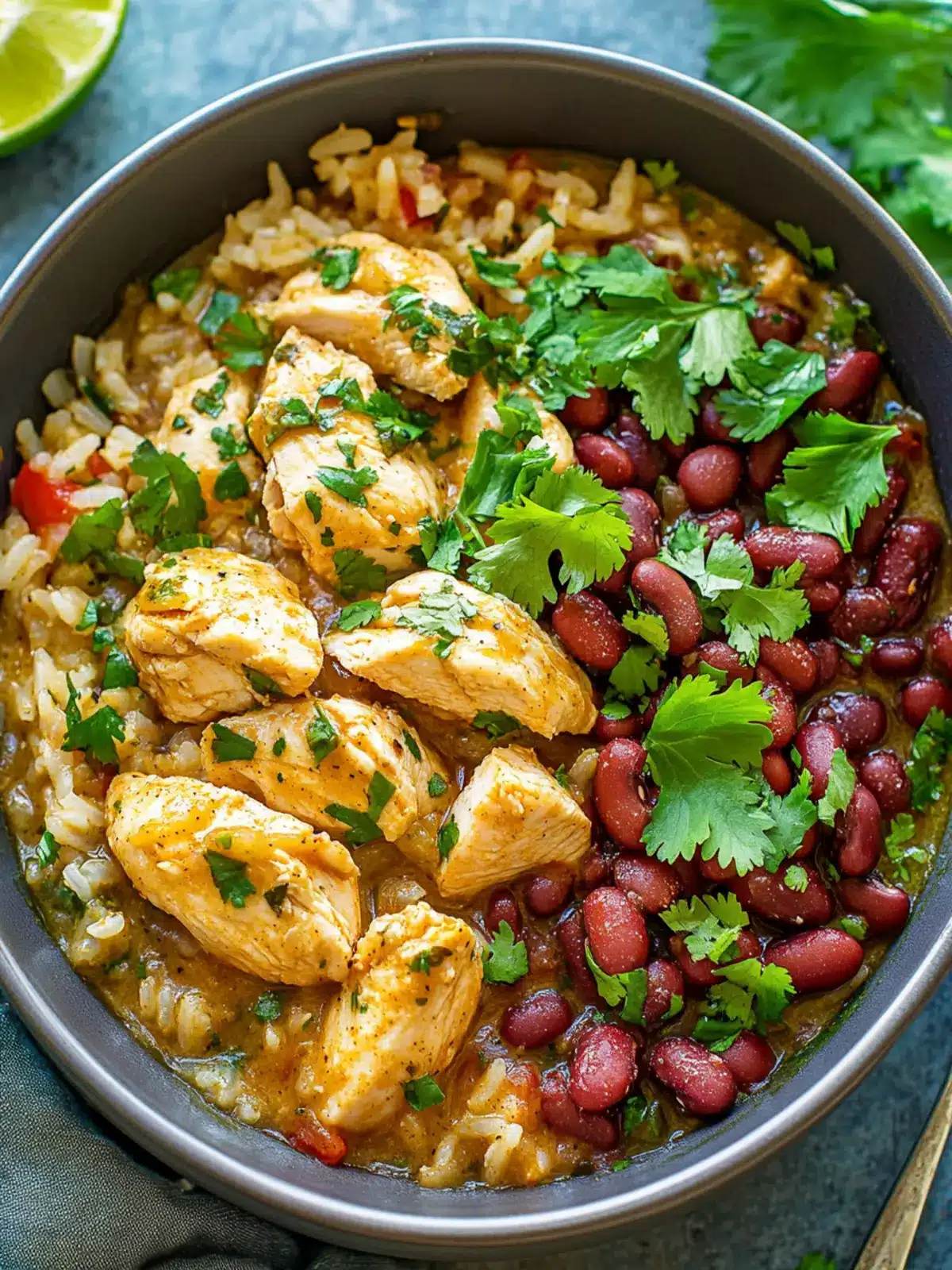 Quick and Zesty 15-Minute Salsa Verde Chicken, Rice, and Beans 4 15-Minute Salsa Verde Chicken, Rice, and Beans