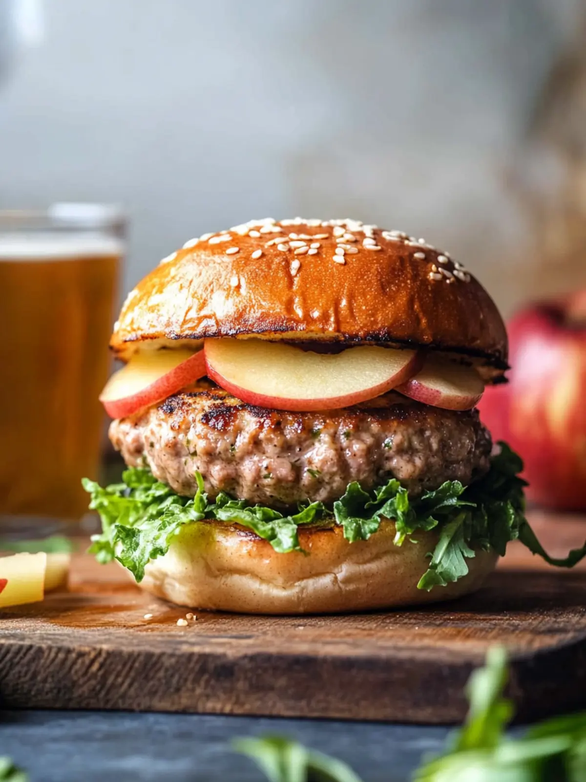 Savory Apple Turkey Burgers with Zesty Cranberry Aioli 4 Apple Turkey Burgers