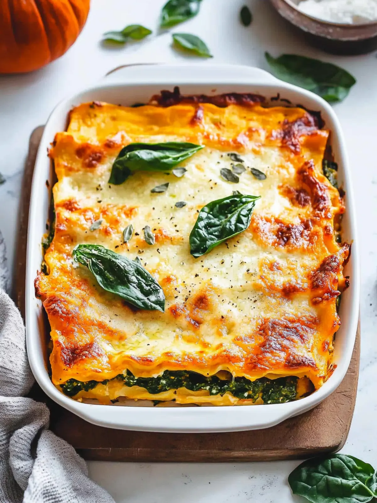 Irresistible Vegetarian Pumpkin Spinach Lasagna for Fall Feasts 2 Vegetarian Pumpkin Spinach Lasagna