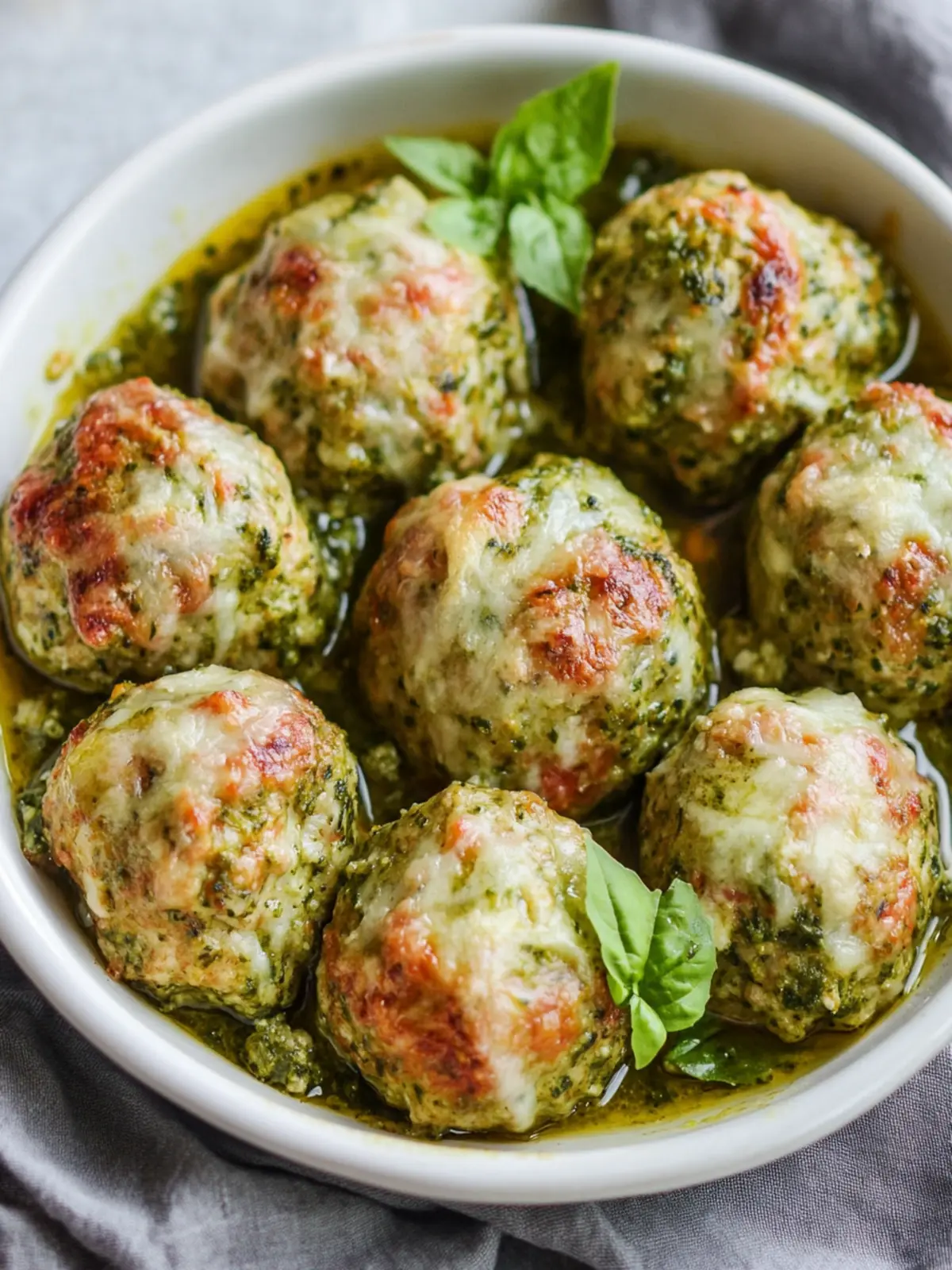 Savory Pesto Baked Turkey Meatballs for Easy Comfort Cooking 3 Pesto Baked Turkey Meatballs
