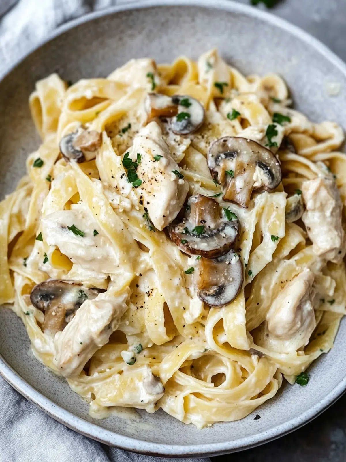 Savory Chicken Mushroom Fettuccine Alfredo You’ll Crave Daily 2 Chicken Mushroom Fettuccine Alfredo