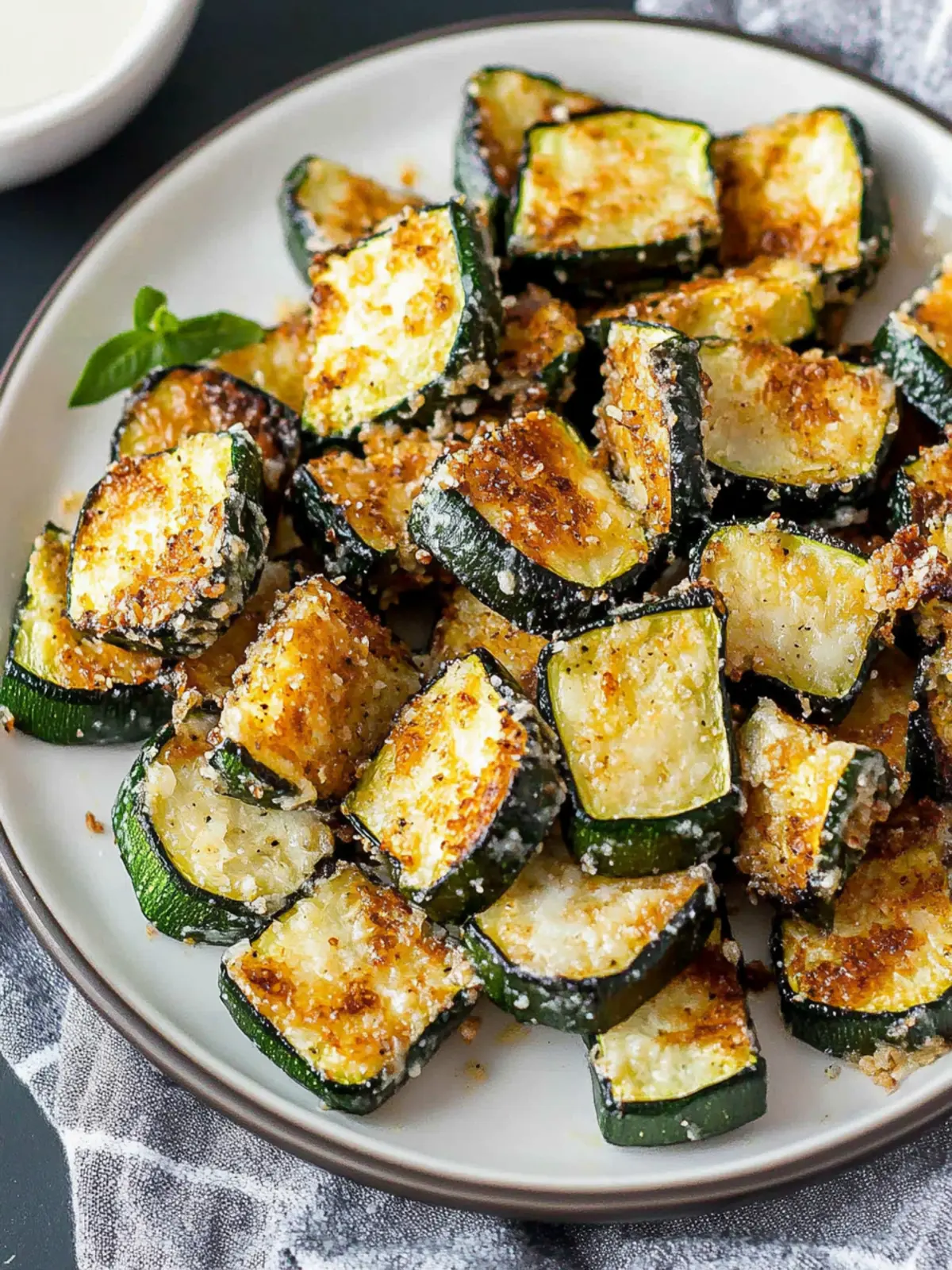 Crispy Air Fryer Parmesan Zucchini No Breading, Pure Yum! 4 Air Fryer Parmesan Zucchini (No Breading