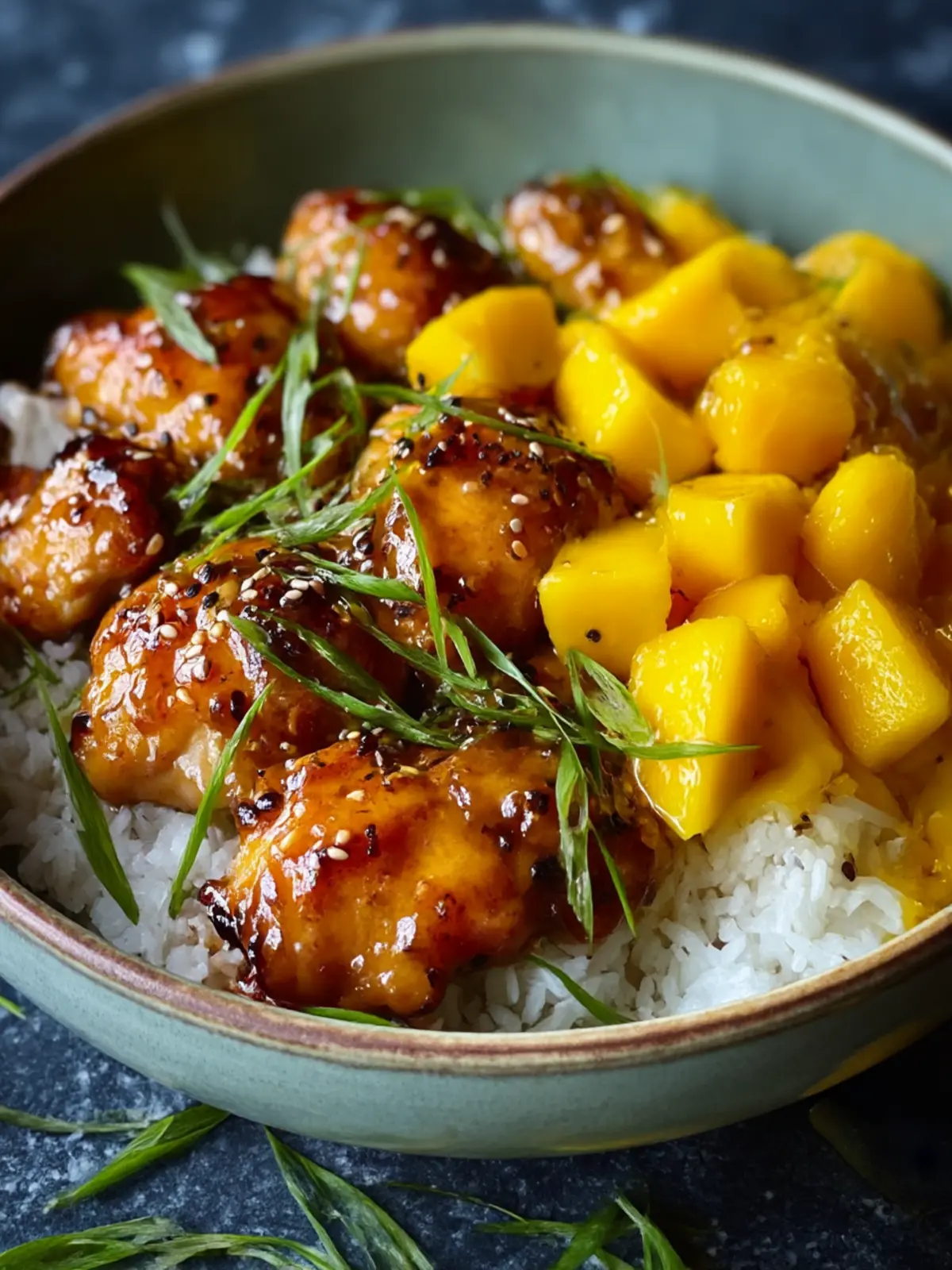 Mango Glazed Chicken with Sticky Fresh Mango Delight 4 Mango Glazed Chicken with Sticky Fresh Mango