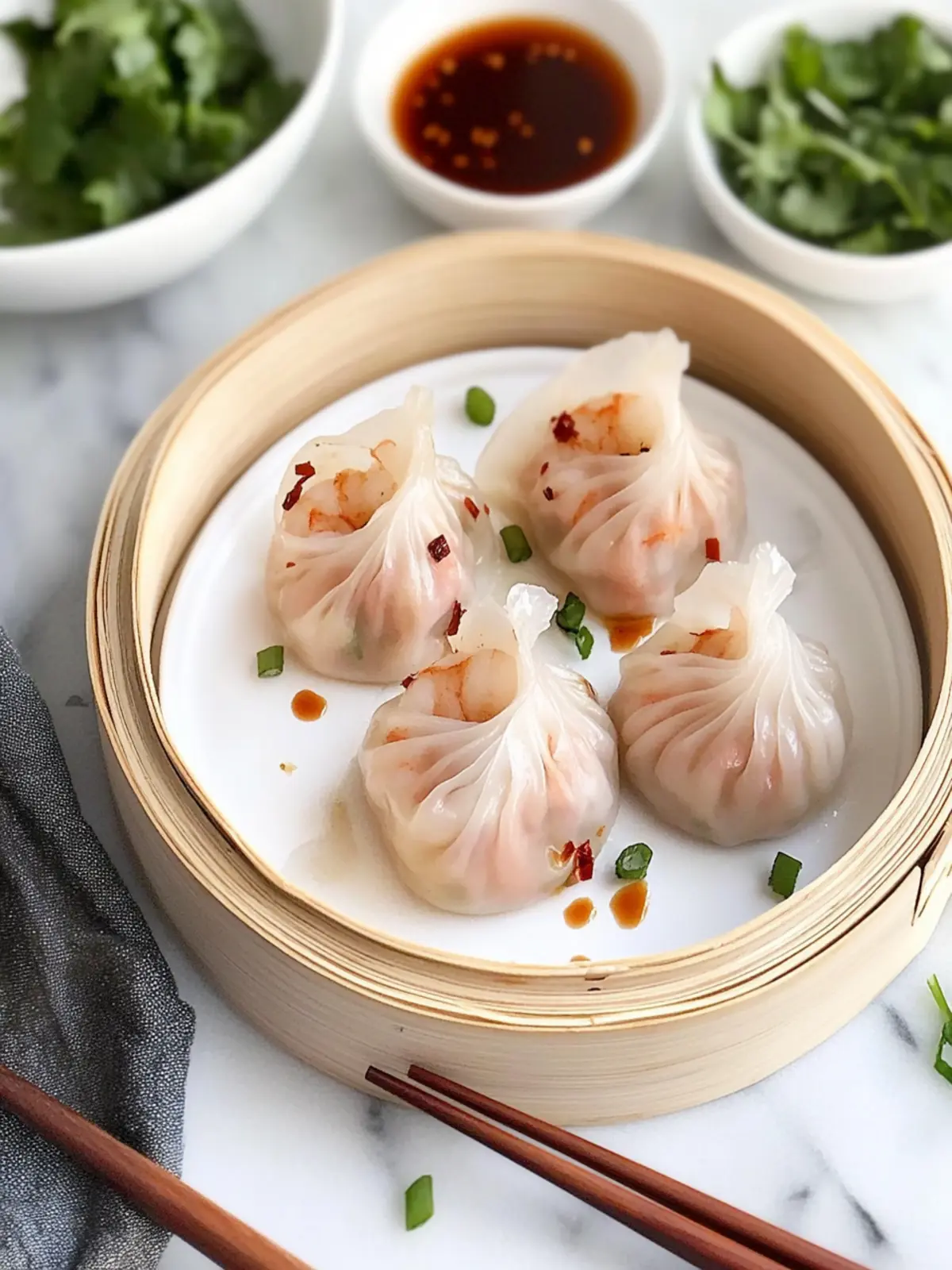 Delicious Rice Paper Shrimp Dumplings Steamed to Perfection 3 Rice Paper Shrimp Dumplings (Steamed and Healthy)