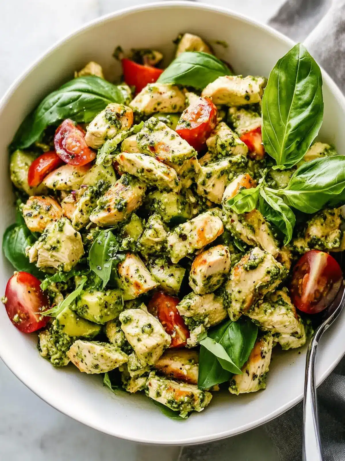 Delicious Pesto Chicken Salad for Fresh Flavor Lovers 3 Pesto Chicken Salad