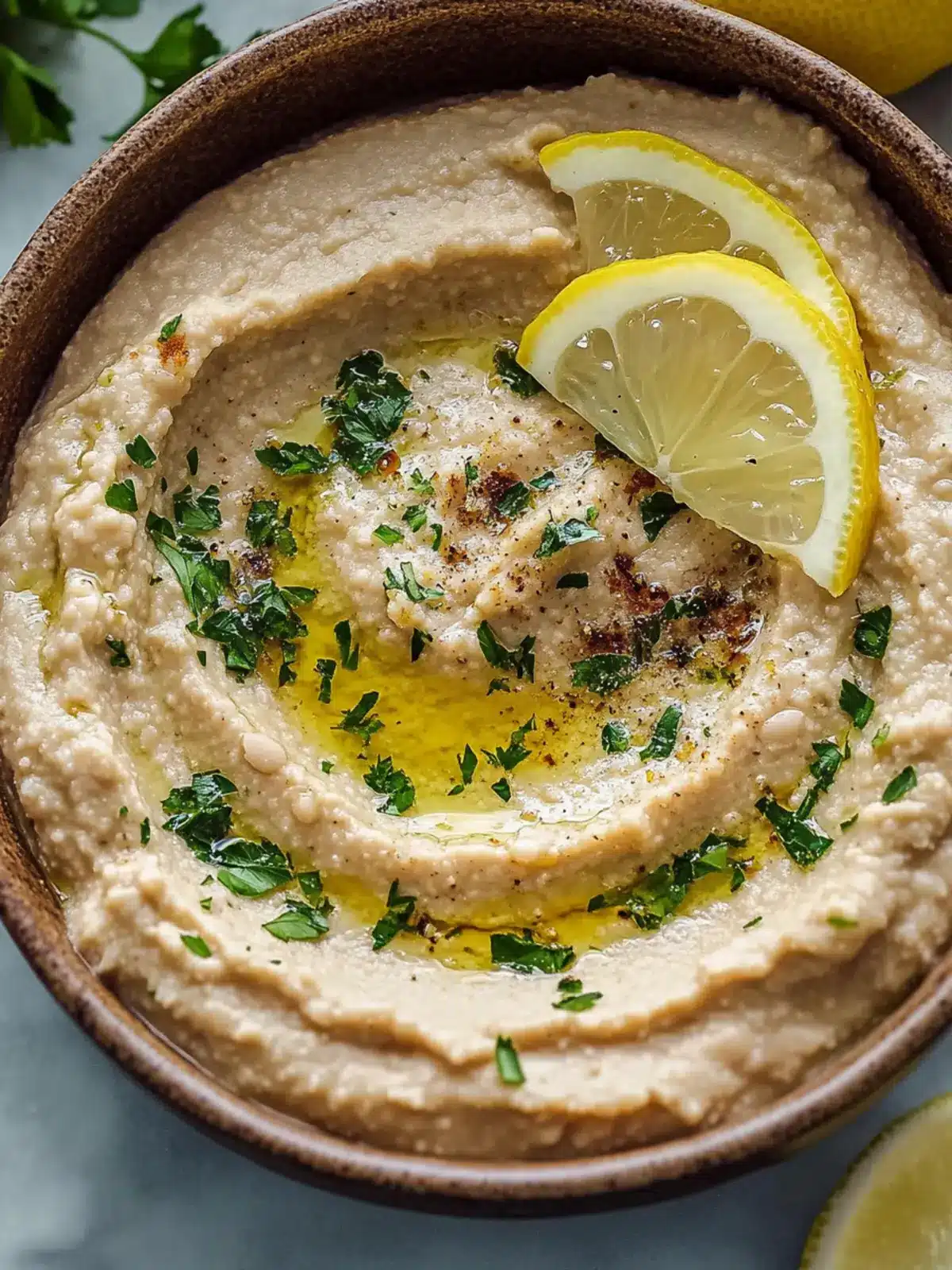 Tangy Lemon Garlic White Bean Dip That's Perfect for Snacking 4 Lemon Garlic White Bean Dip