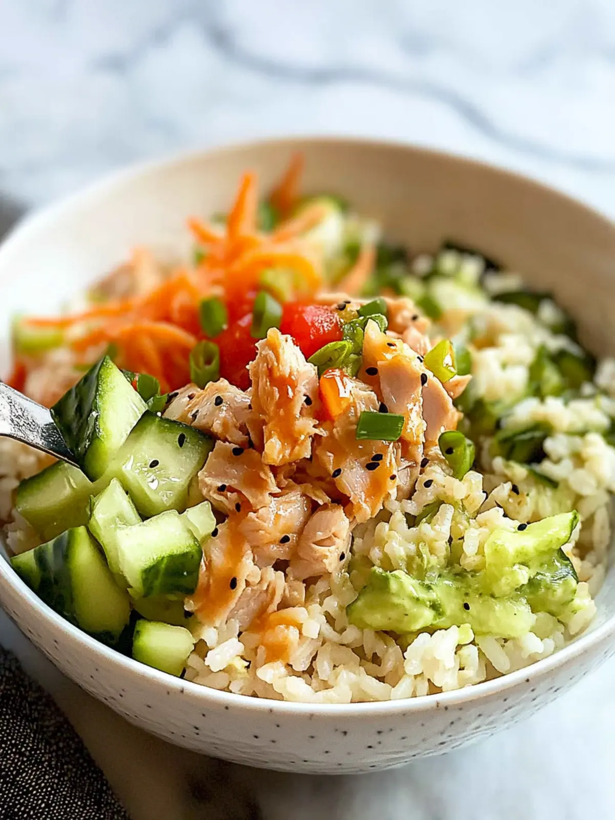 Savory Canned Tuna Rice Bowl with a Spicy Twist 4 Canned Tuna Rice Bowl