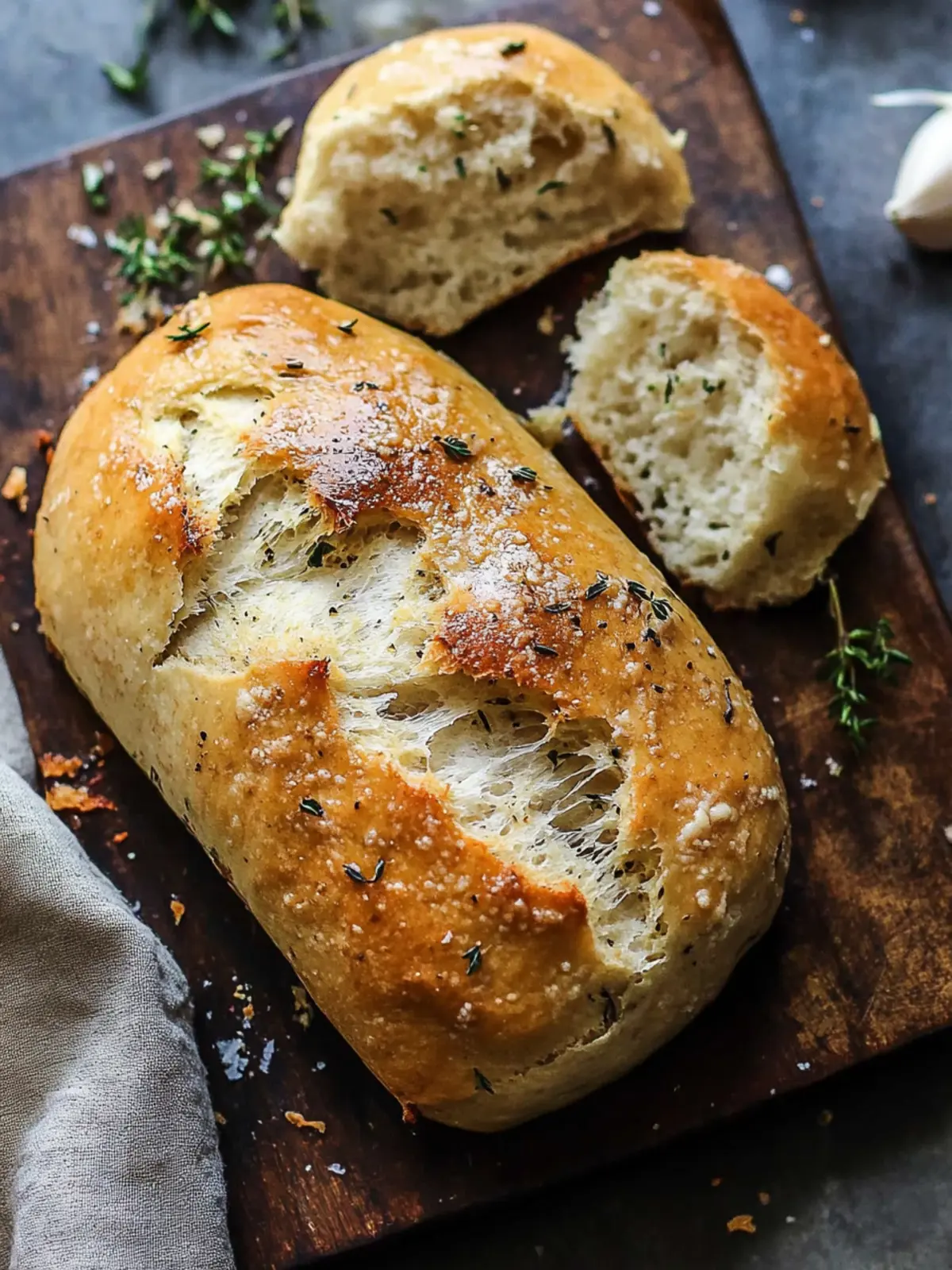 Rustic Garlic Parmesan Herb Bread for Cozy Evenings at Home 5 Rustic Garlic Parmesan Herb Bread