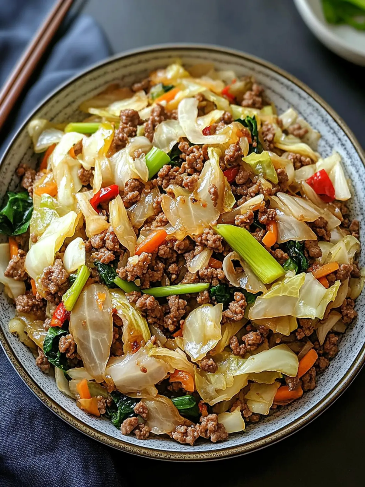 Savory Chinese Ground Beef and Cabbage Stir Fry in 25 Minutes 5 Chinese Ground Beef and Cabbage Stir Fry