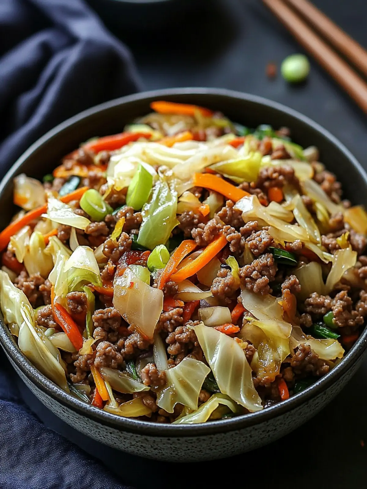 Savory Chinese Ground Beef and Cabbage Stir Fry in 25 Minutes 3 Chinese Ground Beef and Cabbage Stir Fry