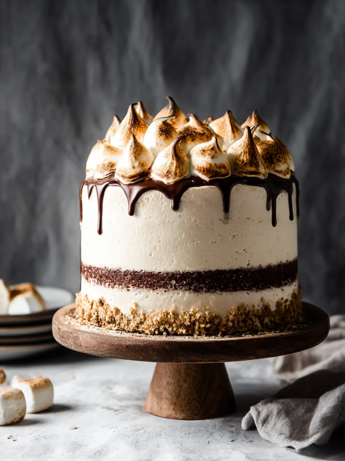 S’mores Cake: A Decadent Twist on a Campfire Classic 2 S’mores Cake
