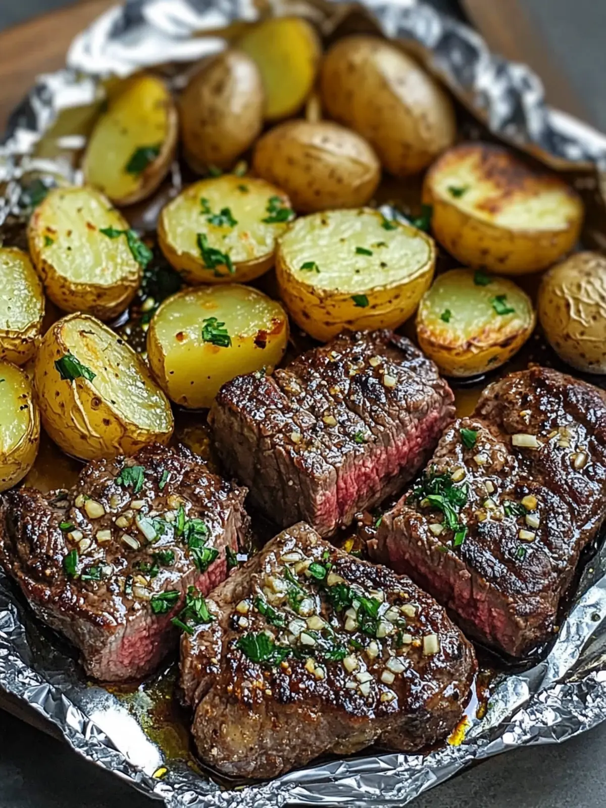 Garlic Steak and Potato Foil Packs Recipe for Easy Grilling Fun 4 Garlic Steak and Potato Foil Packs Recipe
