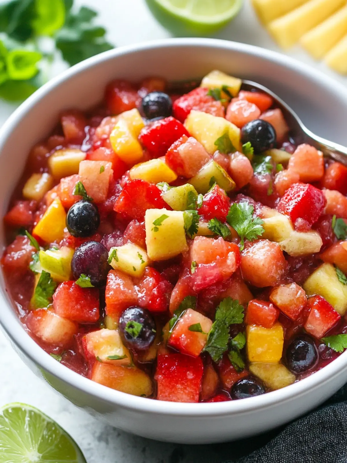 Fresh Fruit Salsa with Cinnamon Chips for a Sweet Twist 3 Fruit Salsa
