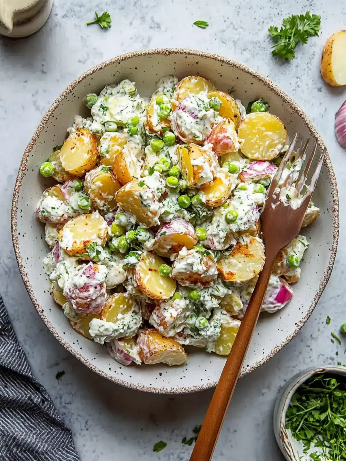 Viral Crispy Smashed Potato Salad Perfect for Your Next Picnic 2 Viral Crispy Smashed Potato Salad