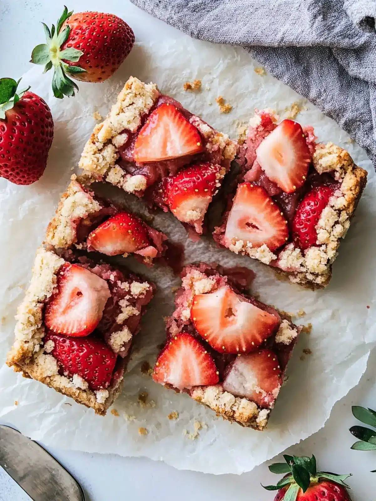 Delicious Gluten Free Vegan Strawberry Bars You'll Crave 4 Strawberry Bars (Gluten Free + Vegan)