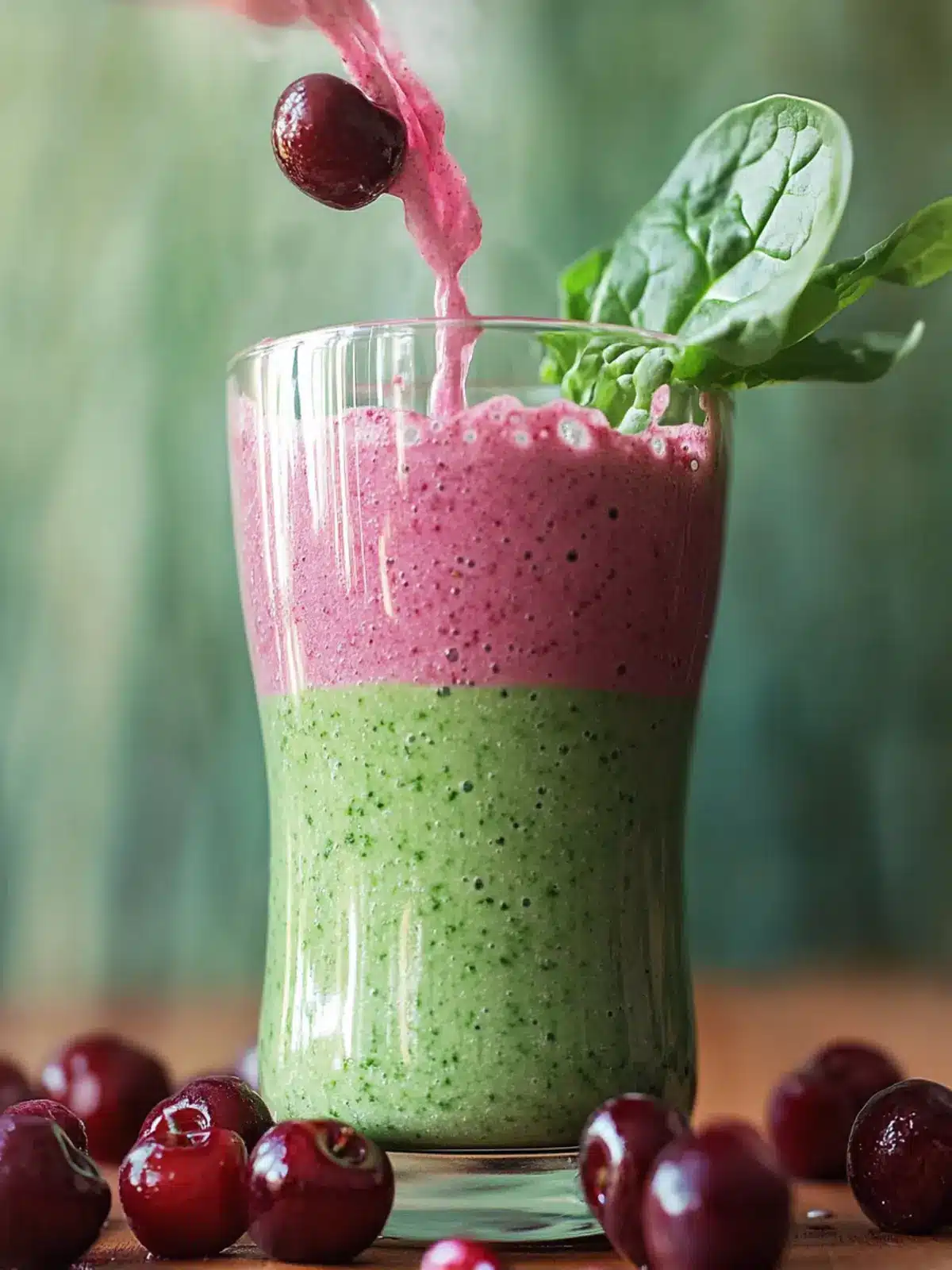 Energize Your Day with a Cherry Spinach Smoothie Delight 3 Cherry Spinach Smoothie