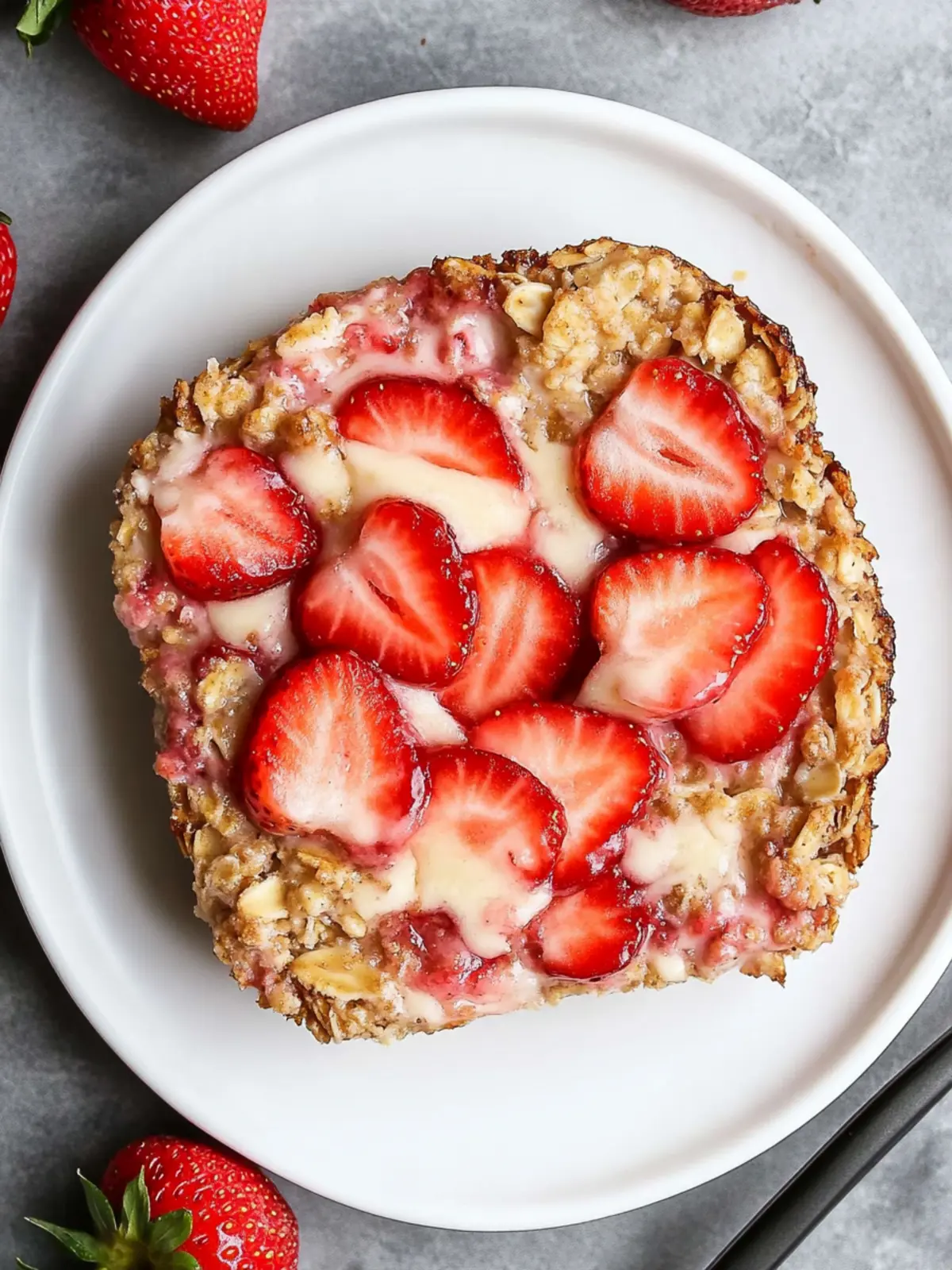 Indulge in Strawberry Cheesecake Baked Oatmeal Bliss 2 Strawberry Cheesecake Baked Oatmeal