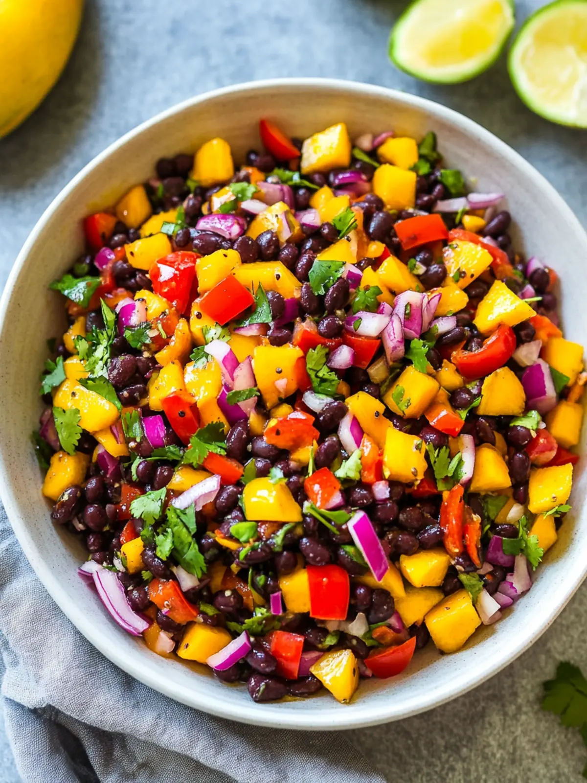 Zesty Black Bean Mango Salad with a Kick of Freshness 3 Black Bean Mango Salad