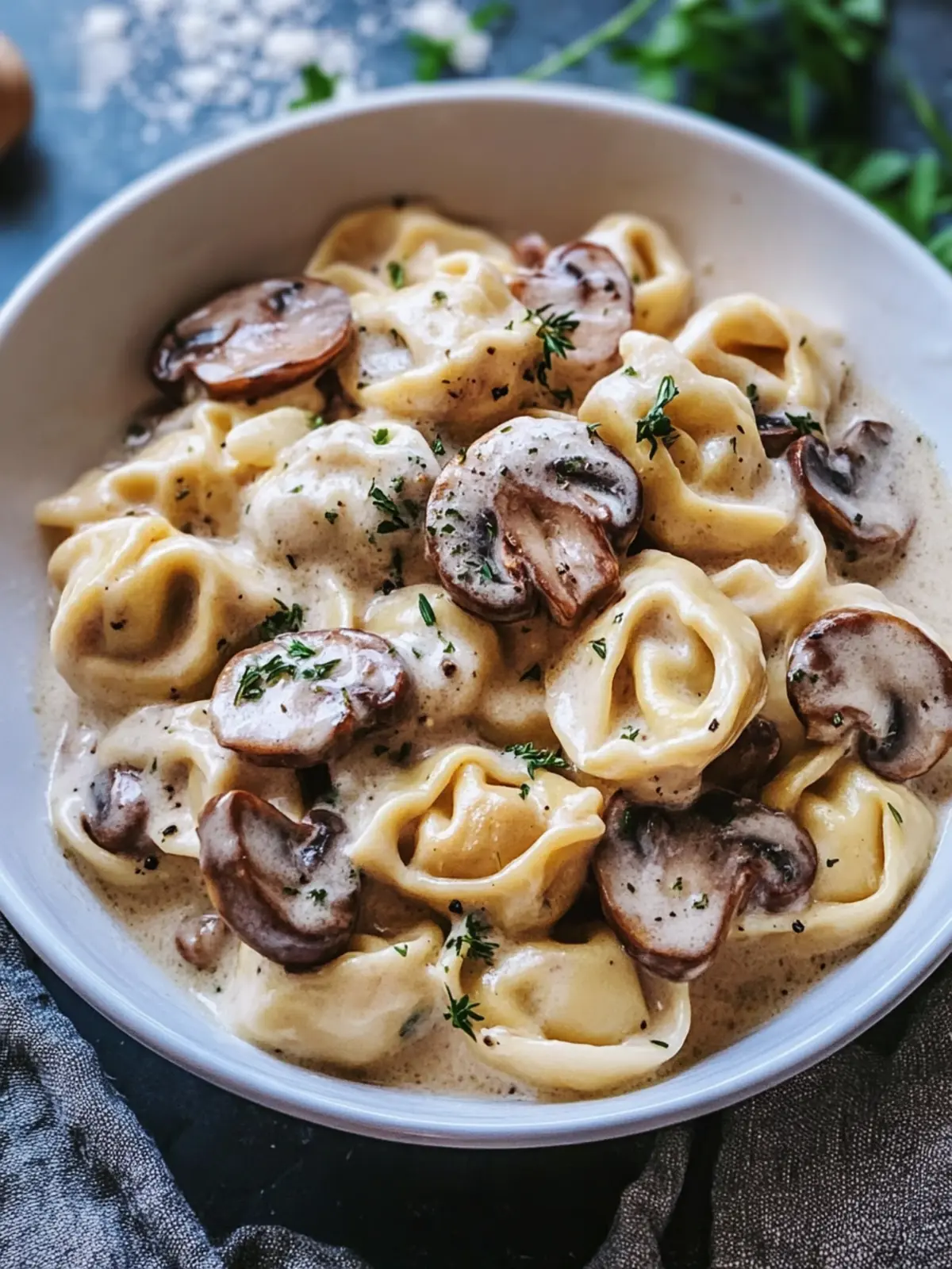 Creamy Mushroom Tortellini Alfredo: Easy Comfort Food Delight 5 Creamy Mushroom Tortellini Alfredo (easy tortellini with mushrooms recipe)