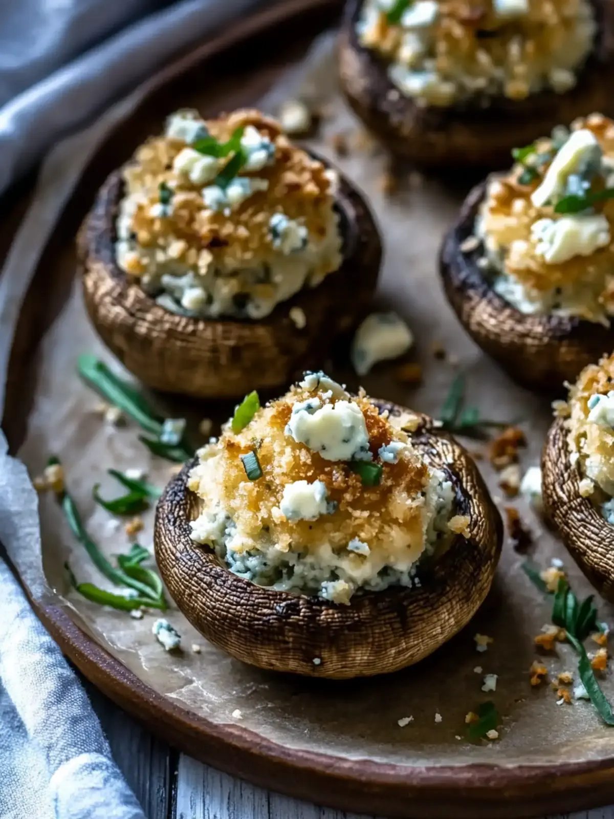 Savory Whipped Blue Cheese Stuffed Mushrooms to Savor 3 Whipped Blue Cheese Stuffed Mushrooms