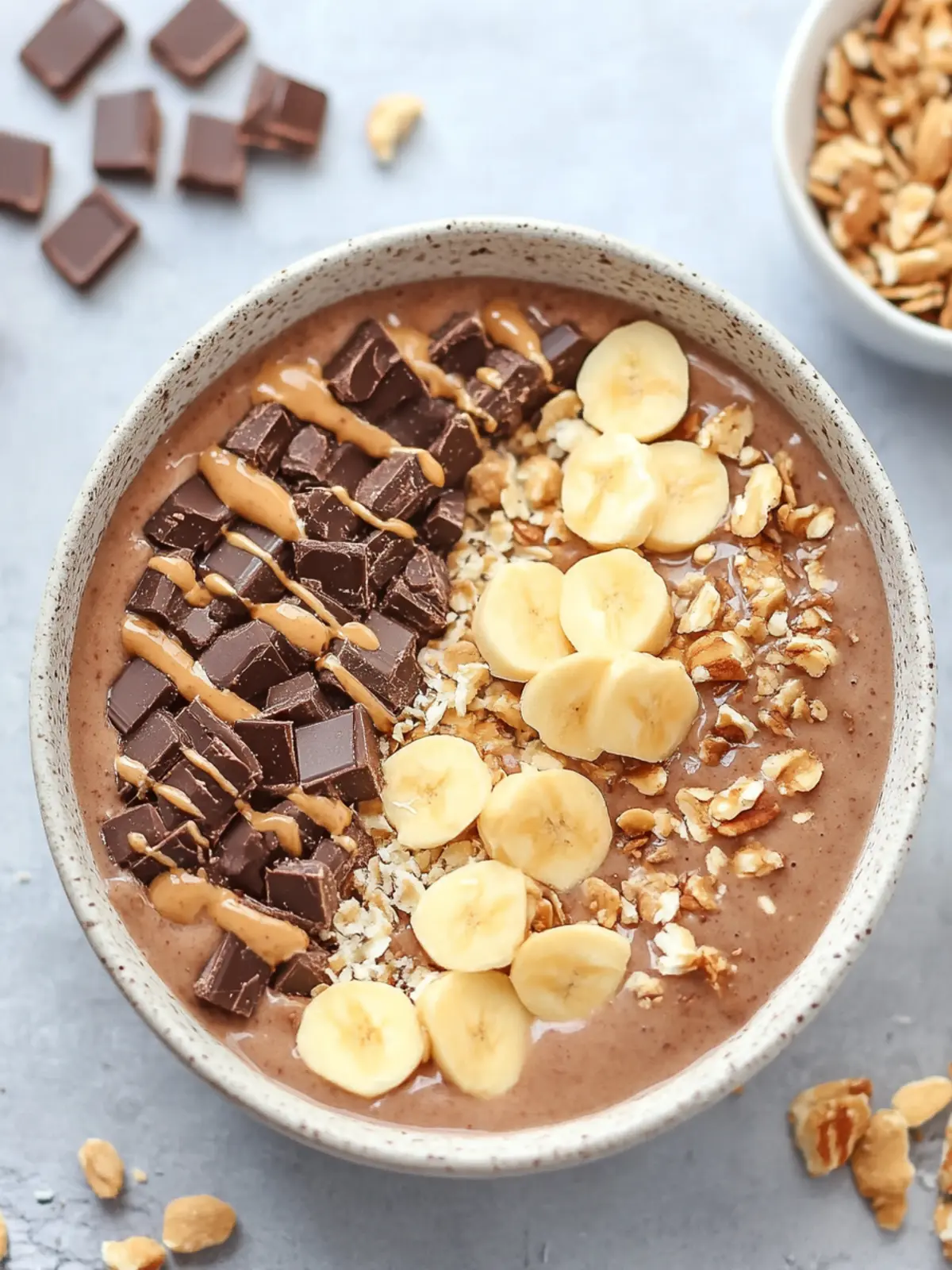 Thick and Creamy Snickers Smoothie Bowl: A Vegan Delight 4 Thick and Creamy Snickers Smoothie Bowl (Vegan, GF)